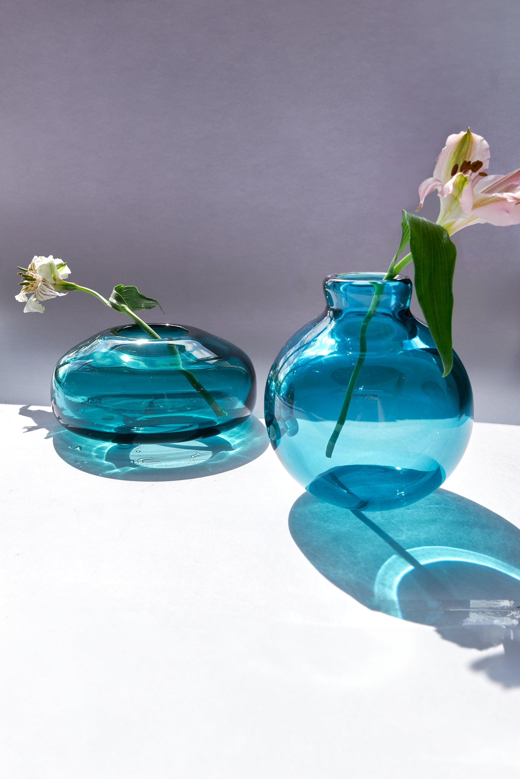 Giglio — Hand-Blown Crystal Vase, Two-Piece, Compact