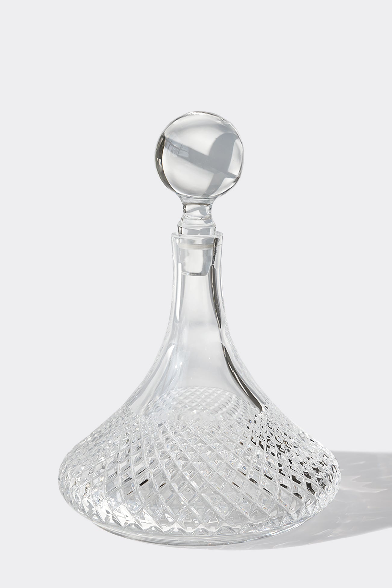Baguette Hand-Engraved Crystal Carafe — Clear