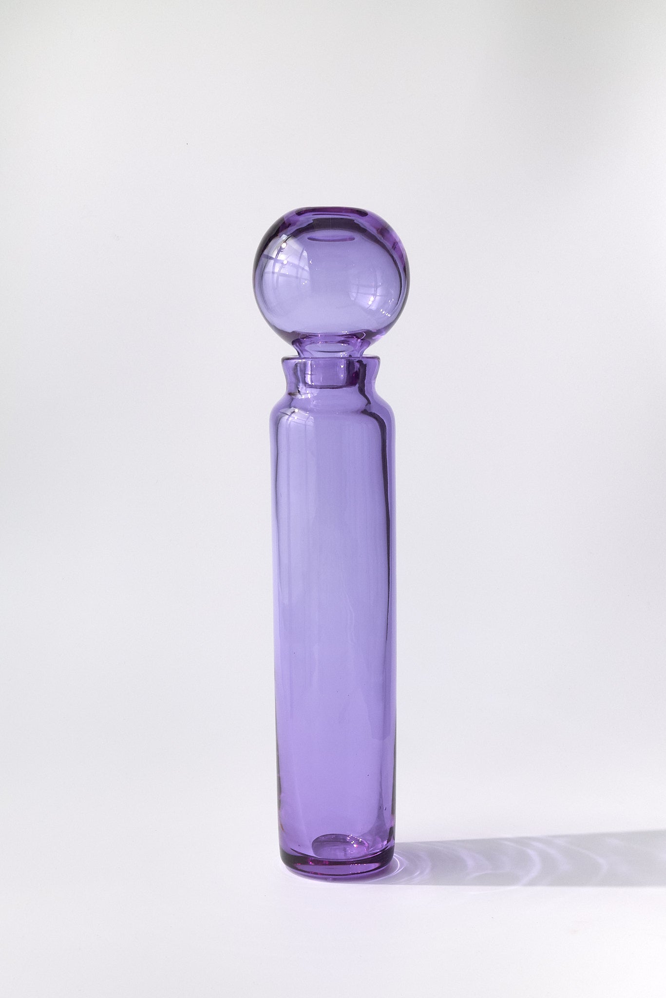 Filicudi — Hand-Blown Crystal Vase, Two-Piece, Light Violet