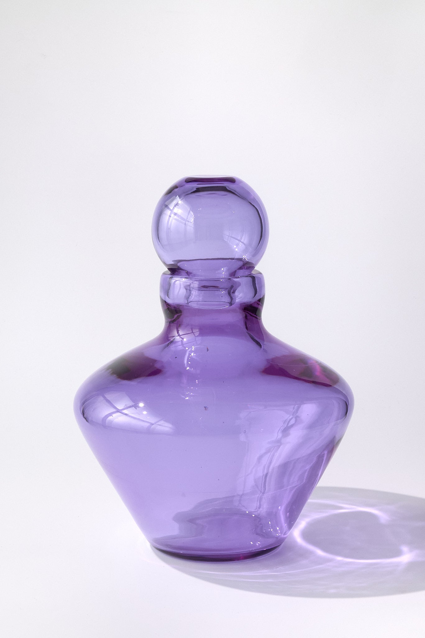 Vietri — Vaso in Cristallo Soffiato a Mano, Due Pezzi
