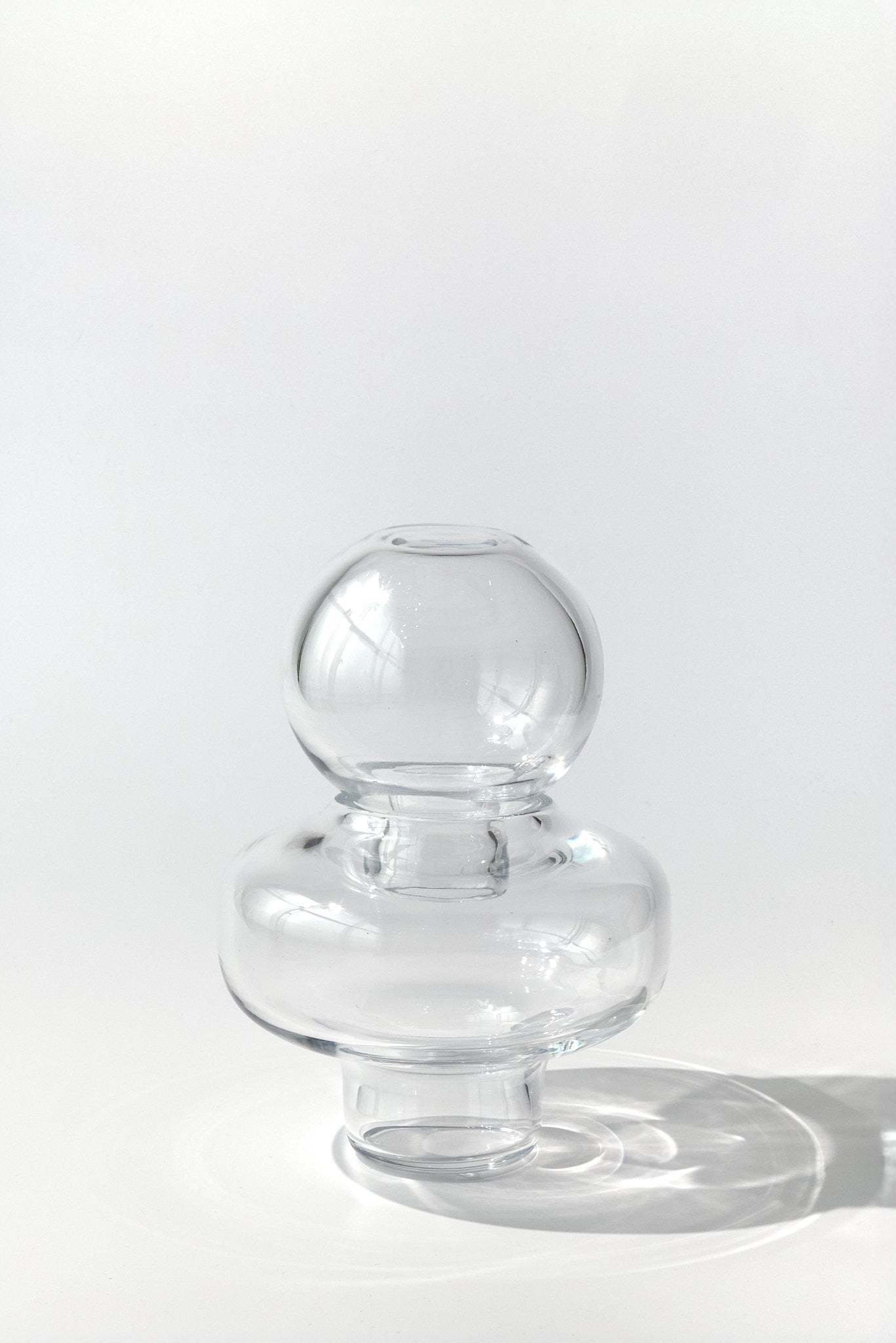 Scalea — Vaso in Cristallo Soffiato a Mano, Clear, Due Pezzi