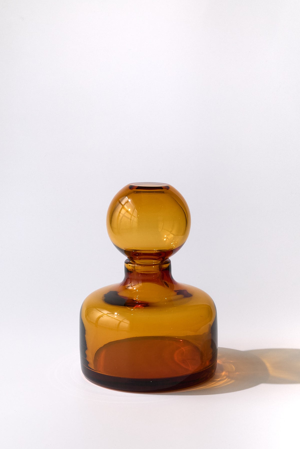 Cefalù Crystal Vase — Amber
