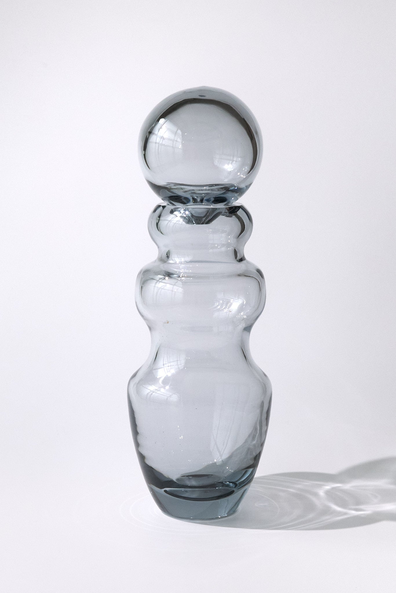 Solana — Vaso in Cristallo Soffiato a Mano, Grigio