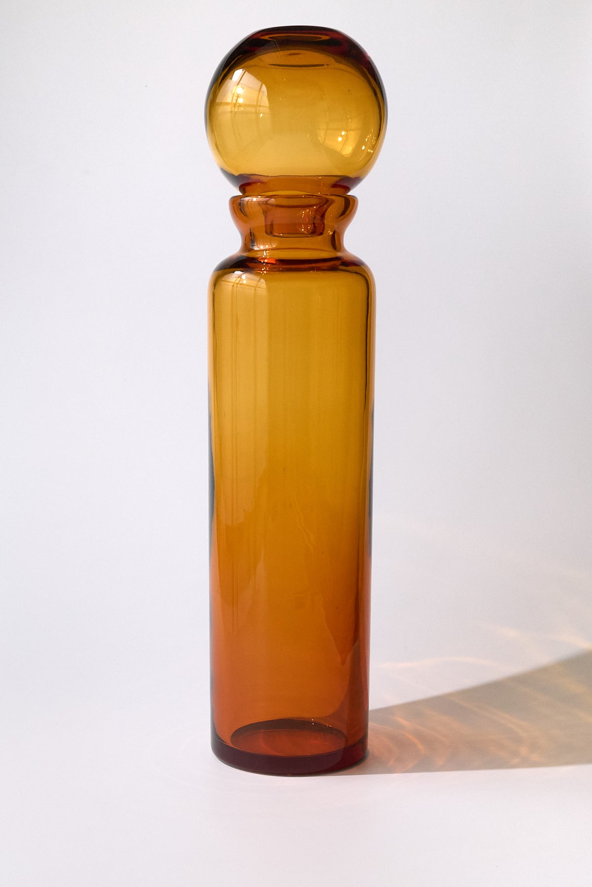 Ustica — Vaso in Cristallo Soffiato a Mano, Ambra