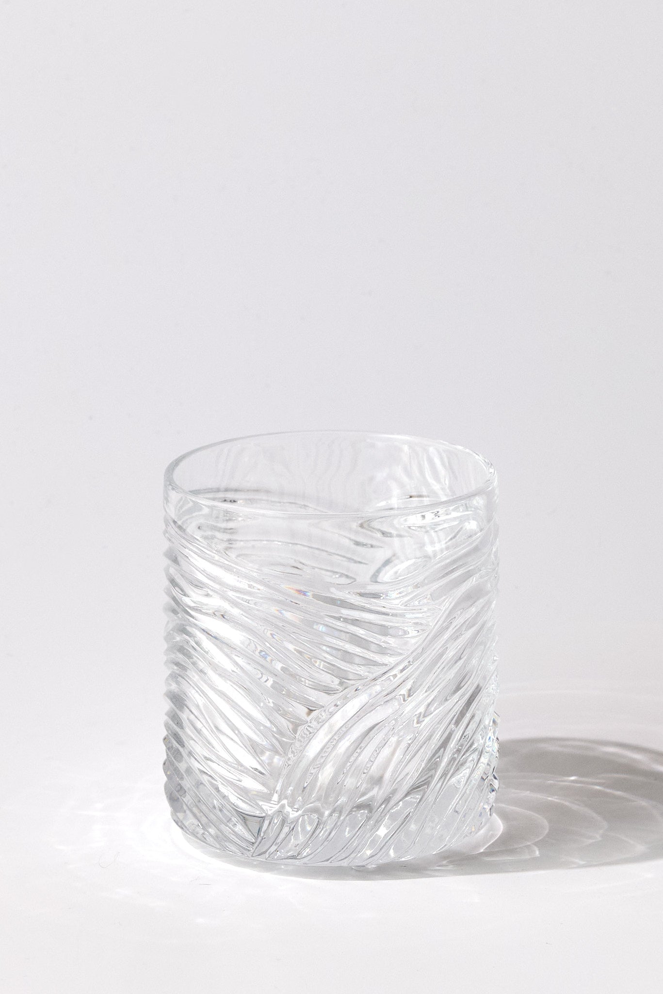Grecale Hand-Engraved Crystal Glass — Clear, Small