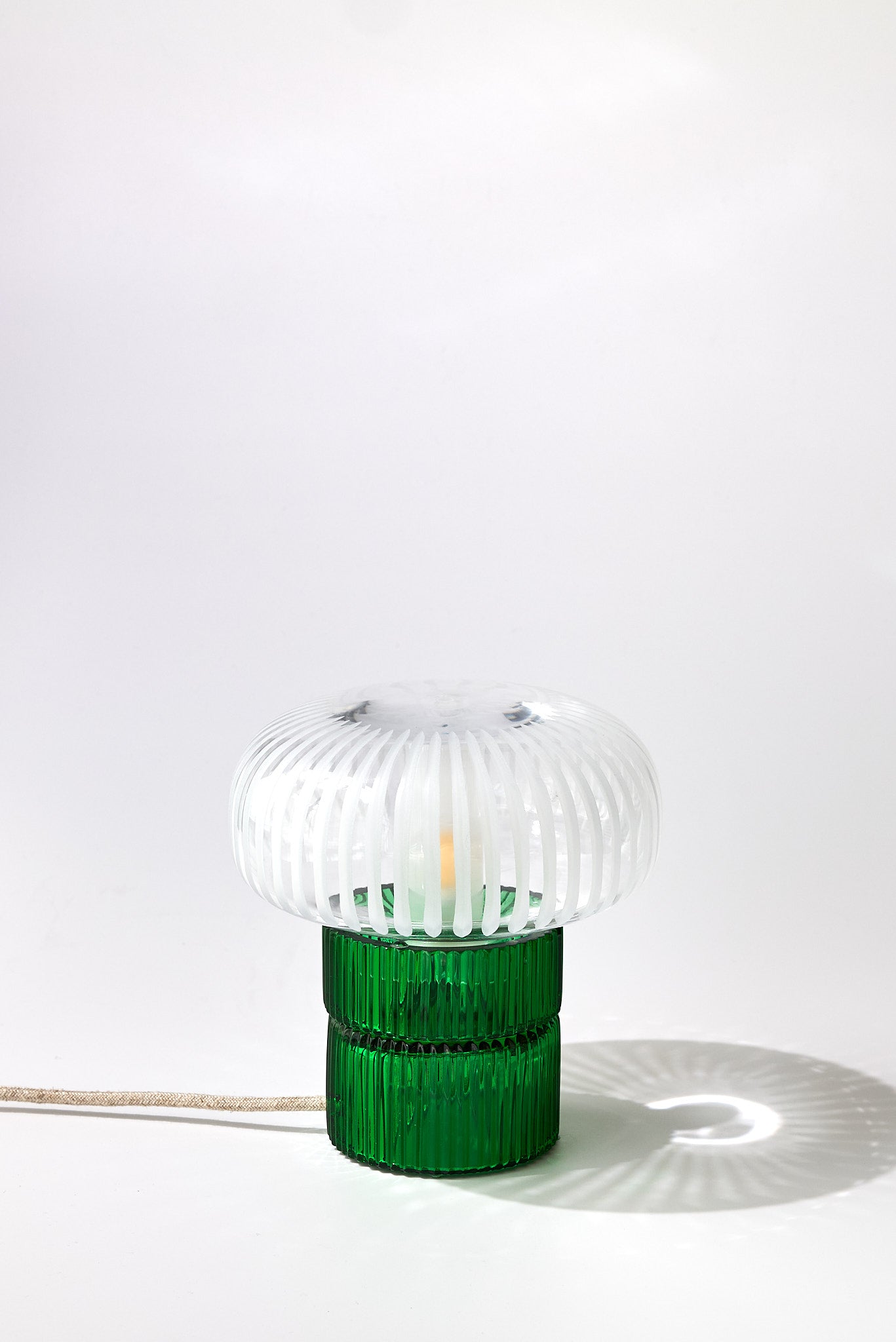 Tello Green + Piccolo Clear — Lampada da Tavolo in Cristallo