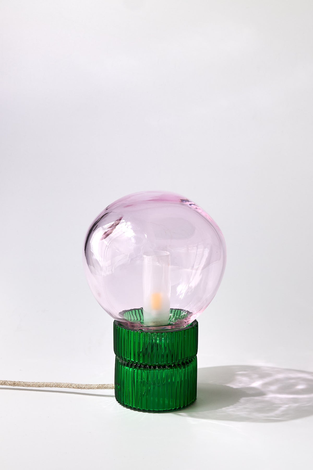 Tello Green + Nuvola Pink — Crystal Table Lamp