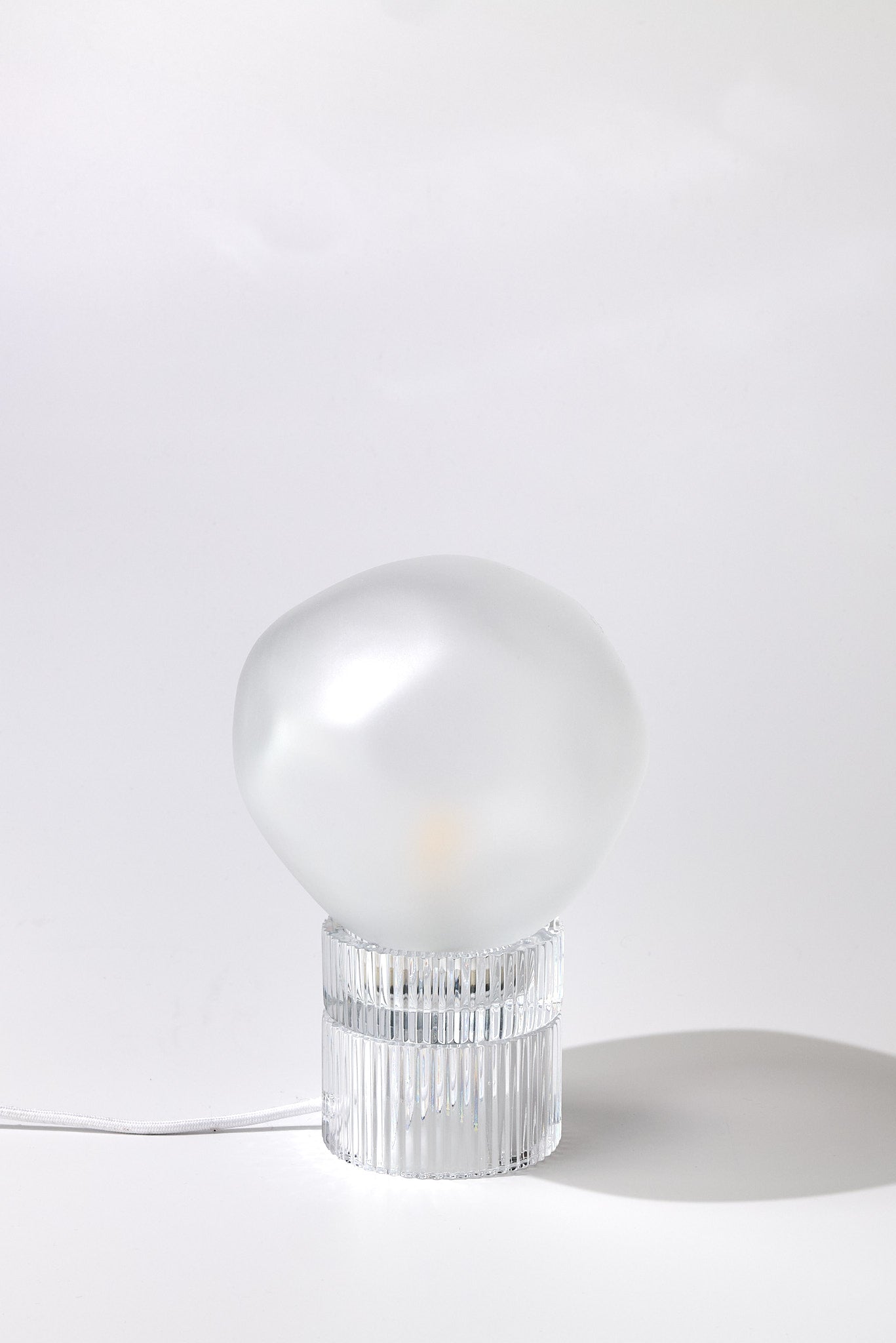 Tello Clear + Nuvola Iced Clear — Crystal Table Lamp