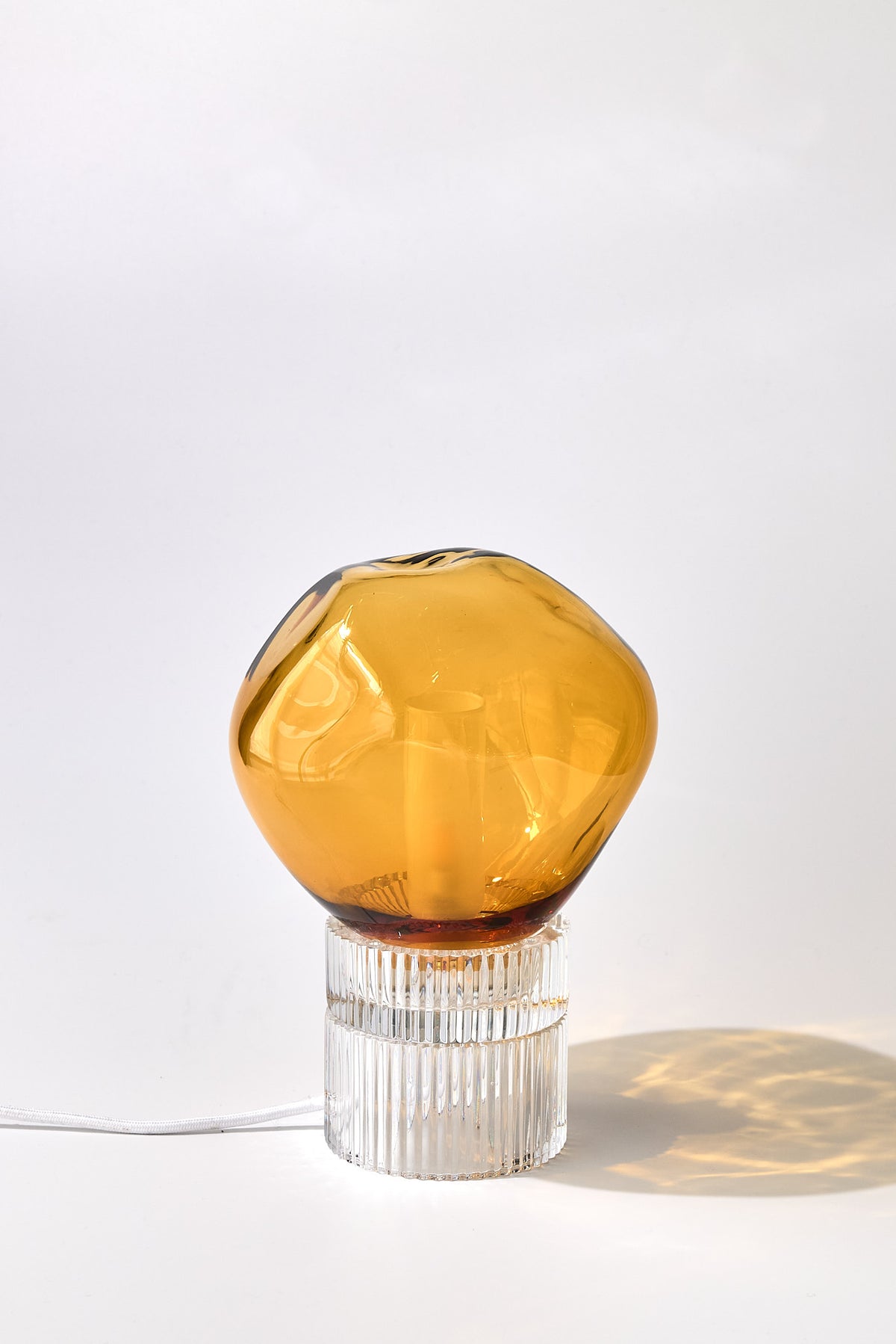 Tello Clear + Nuvola Amber — Crystal Table Lamp