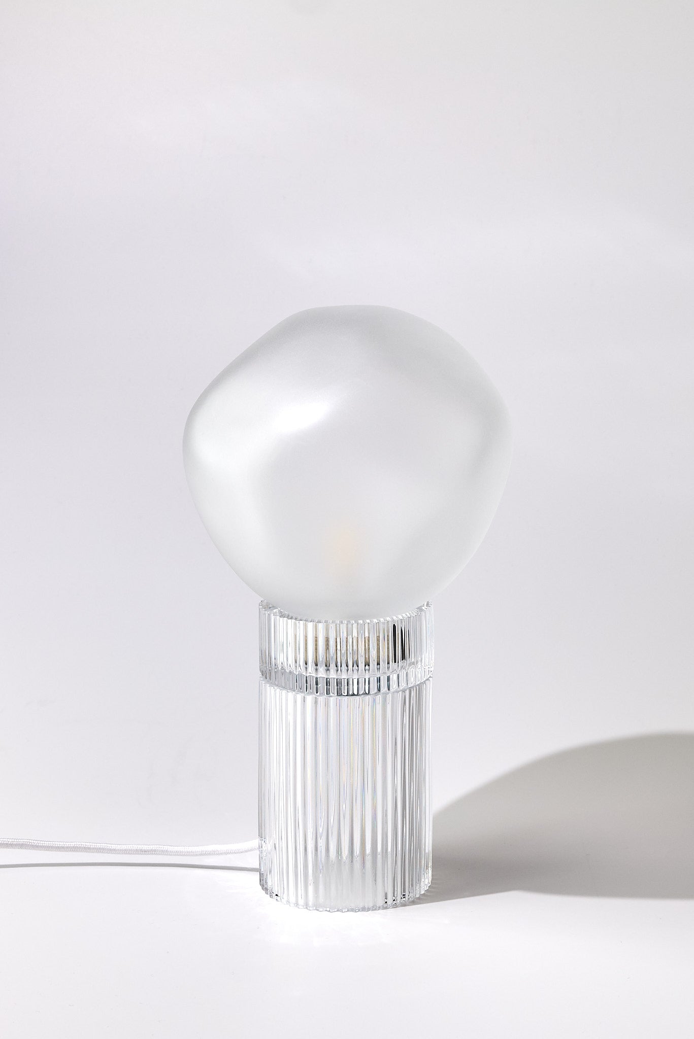 Nina Clear + Nuvola Iced Clear — Crystal Table Lamp