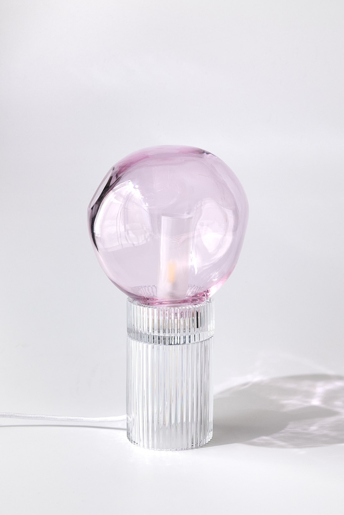 Nina Clear + Nuvola Pink — Crystal Table Lamp