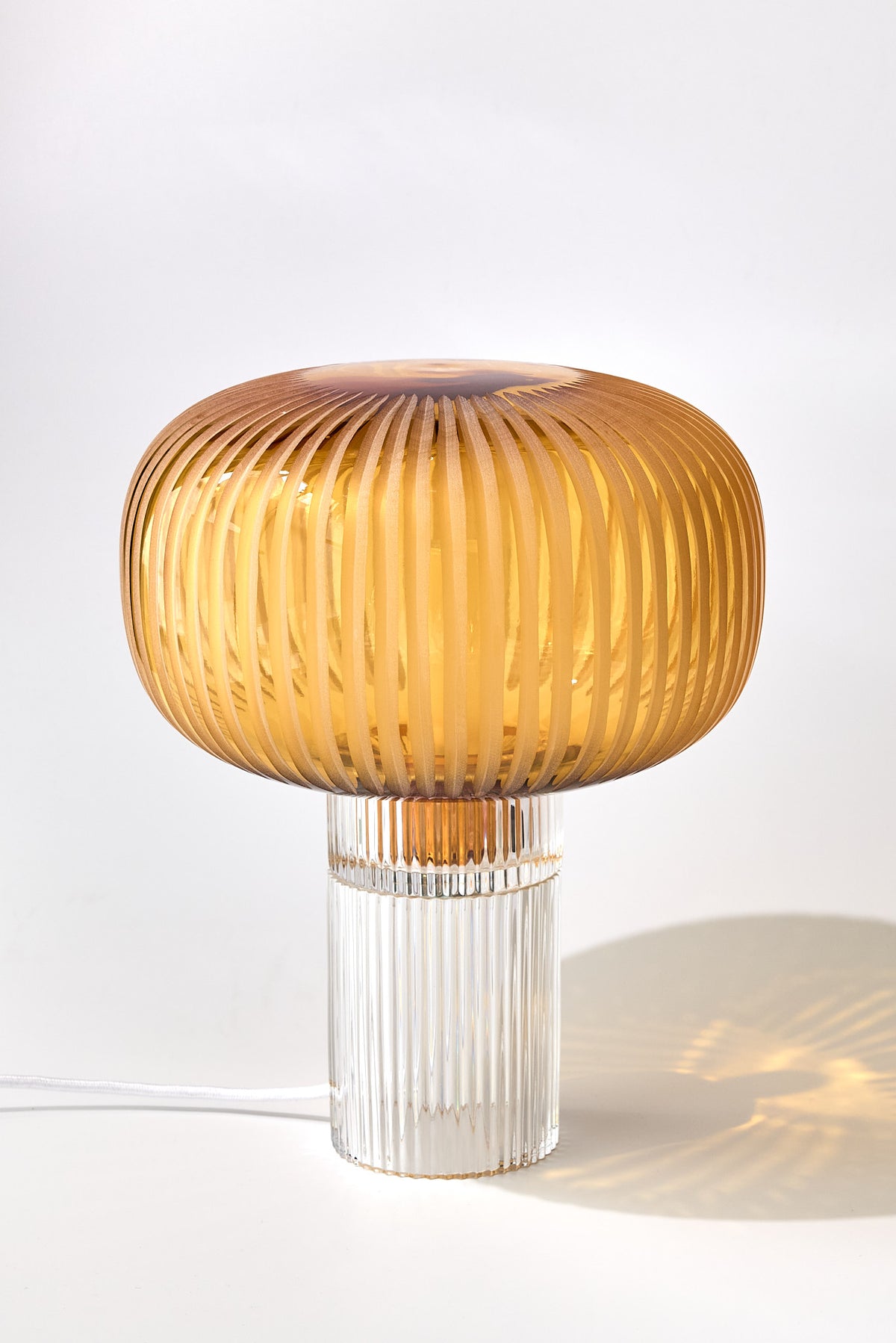 Nina Clear + Grande Amber — Crystal Table Lamp