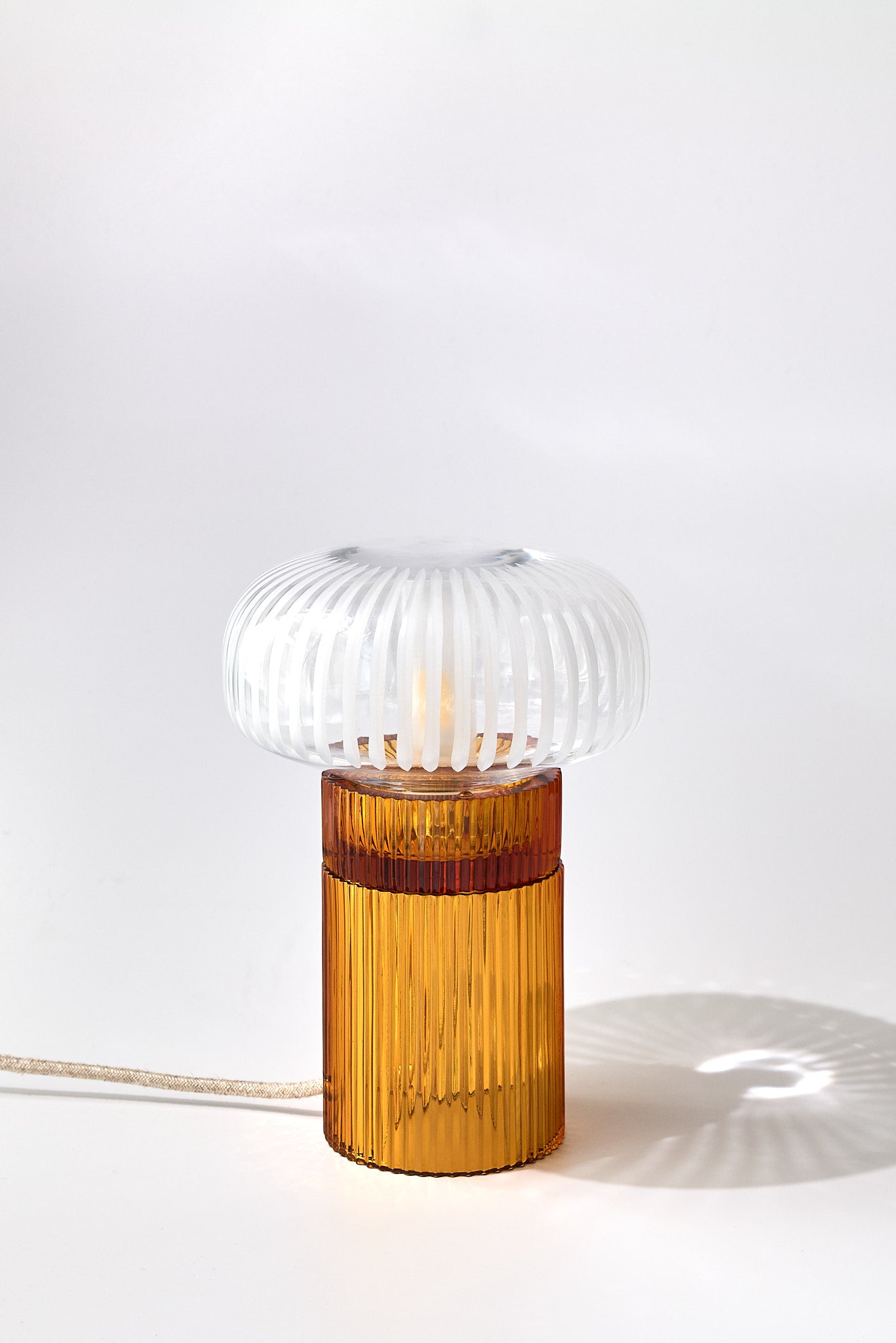 Nina Amber + Piccolo Clear — Lampada da Tavolo in Cristallo