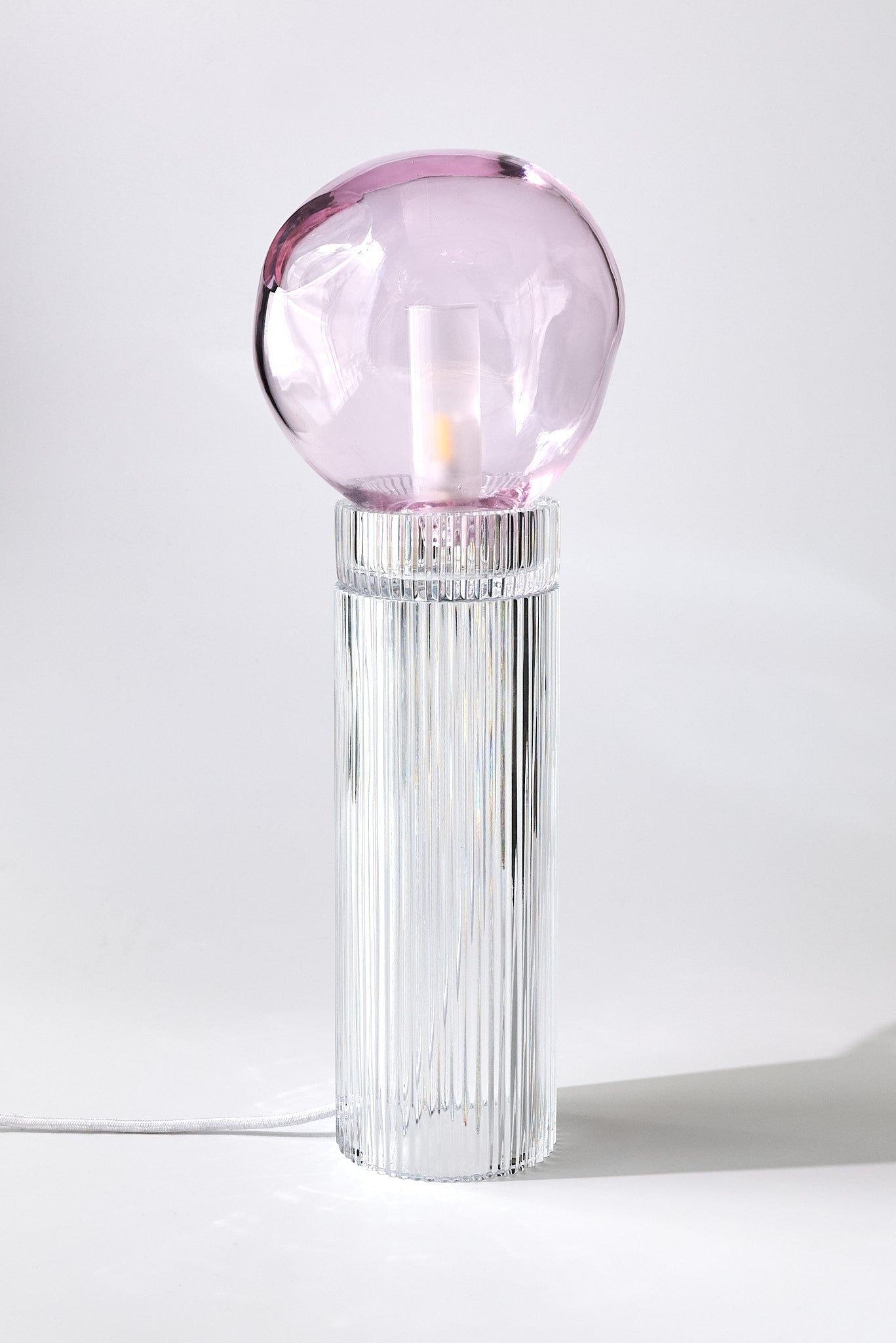 Onna Clear + Nuvola Rosa — Lampada da Tavolo in Cristallo 
