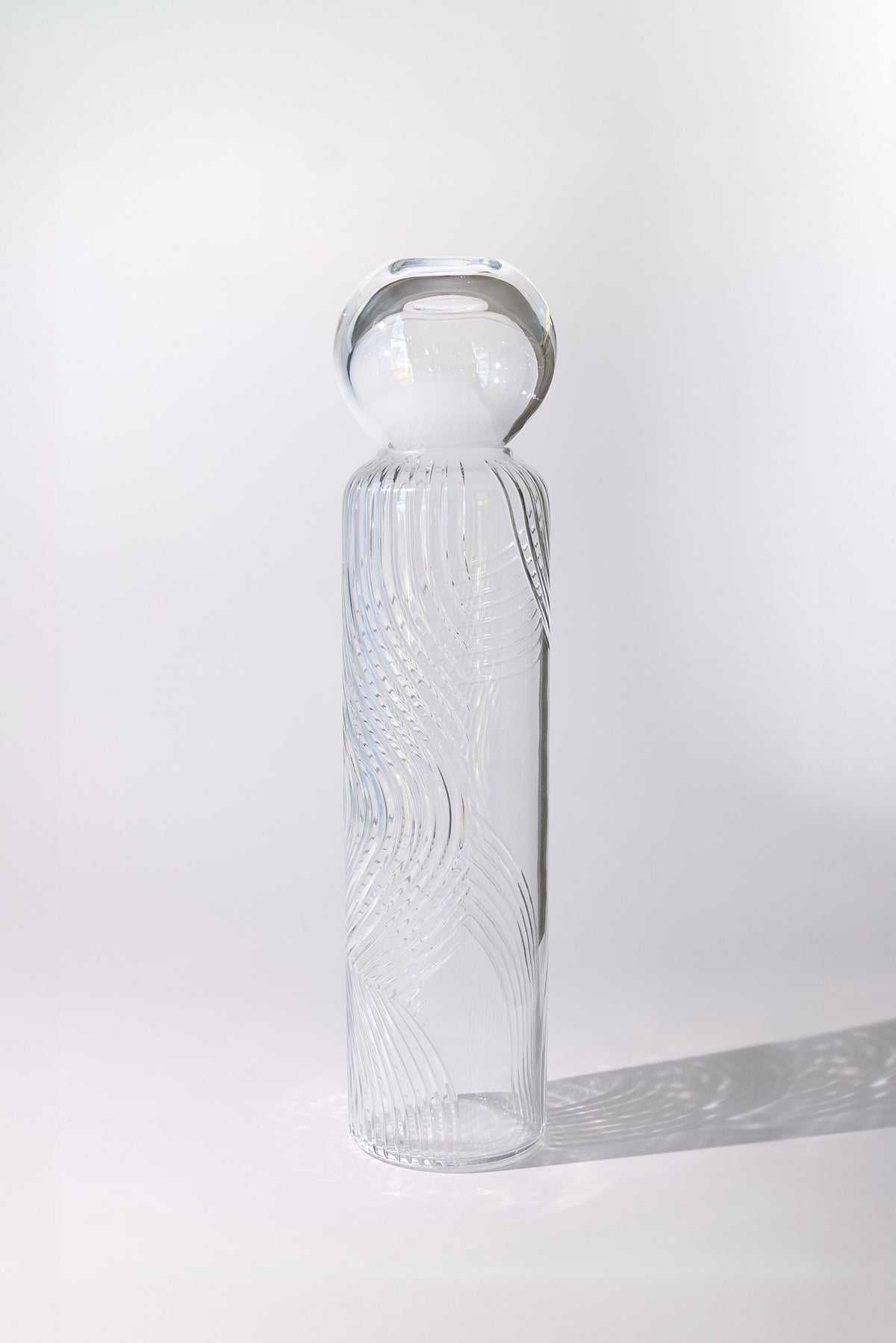 Amalfi Curve Crystal Vase — Clear