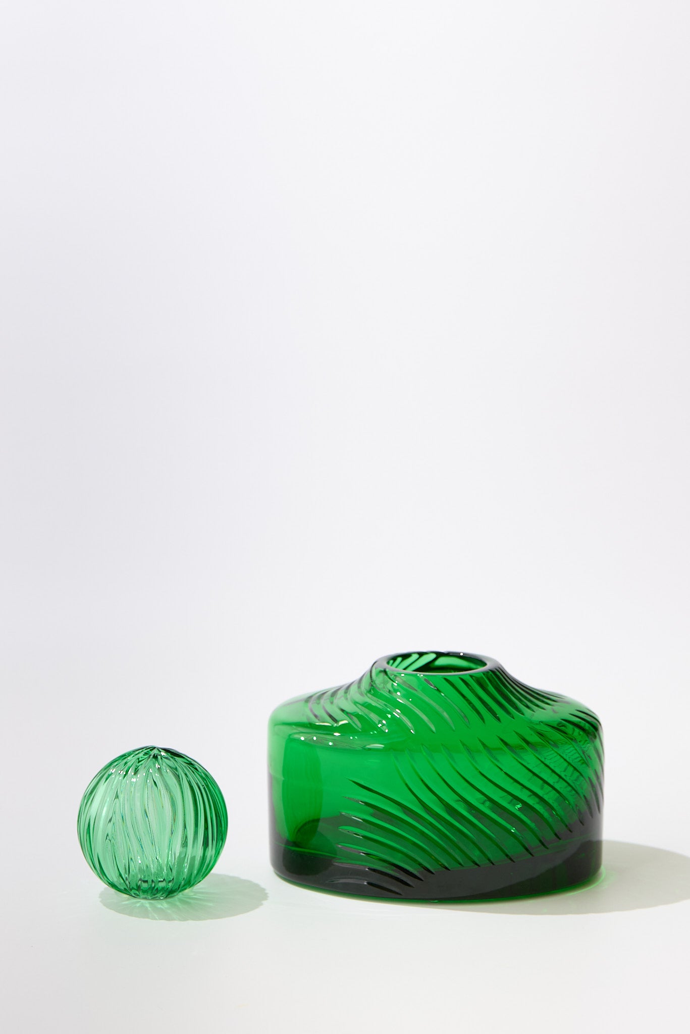 Caprera Curve — Vaso in Cristallo Pregiato, Verde