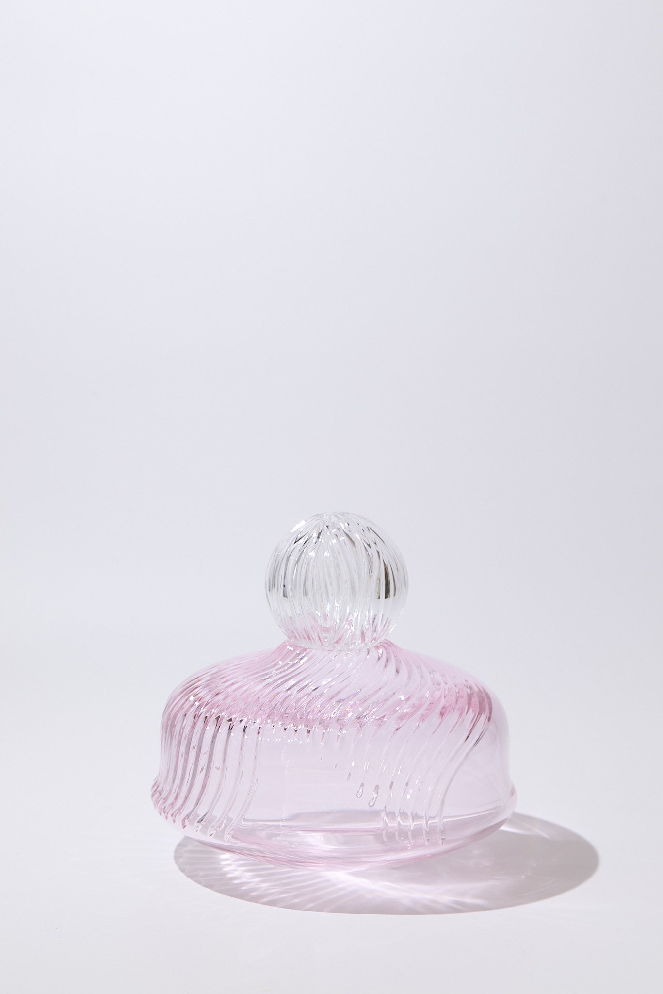 Teulada Curve — Vaso in Cristallo Soffiato a Mano, Rosa