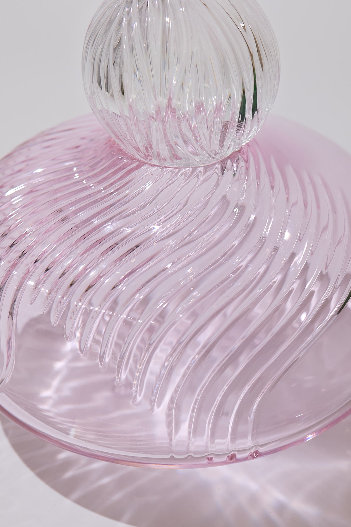 Teulada Curve — Vaso in Cristallo Soffiato a Mano, Rosa