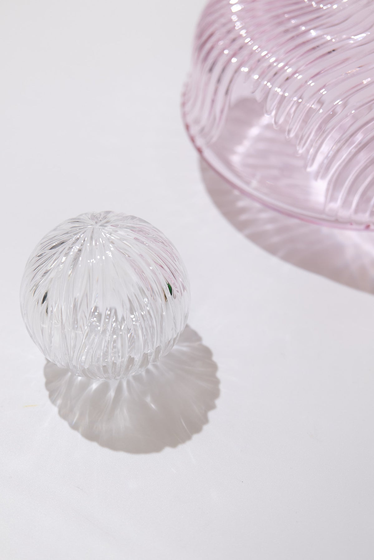 Teulada Curve — Vaso in Cristallo Soffiato a Mano, Rosa