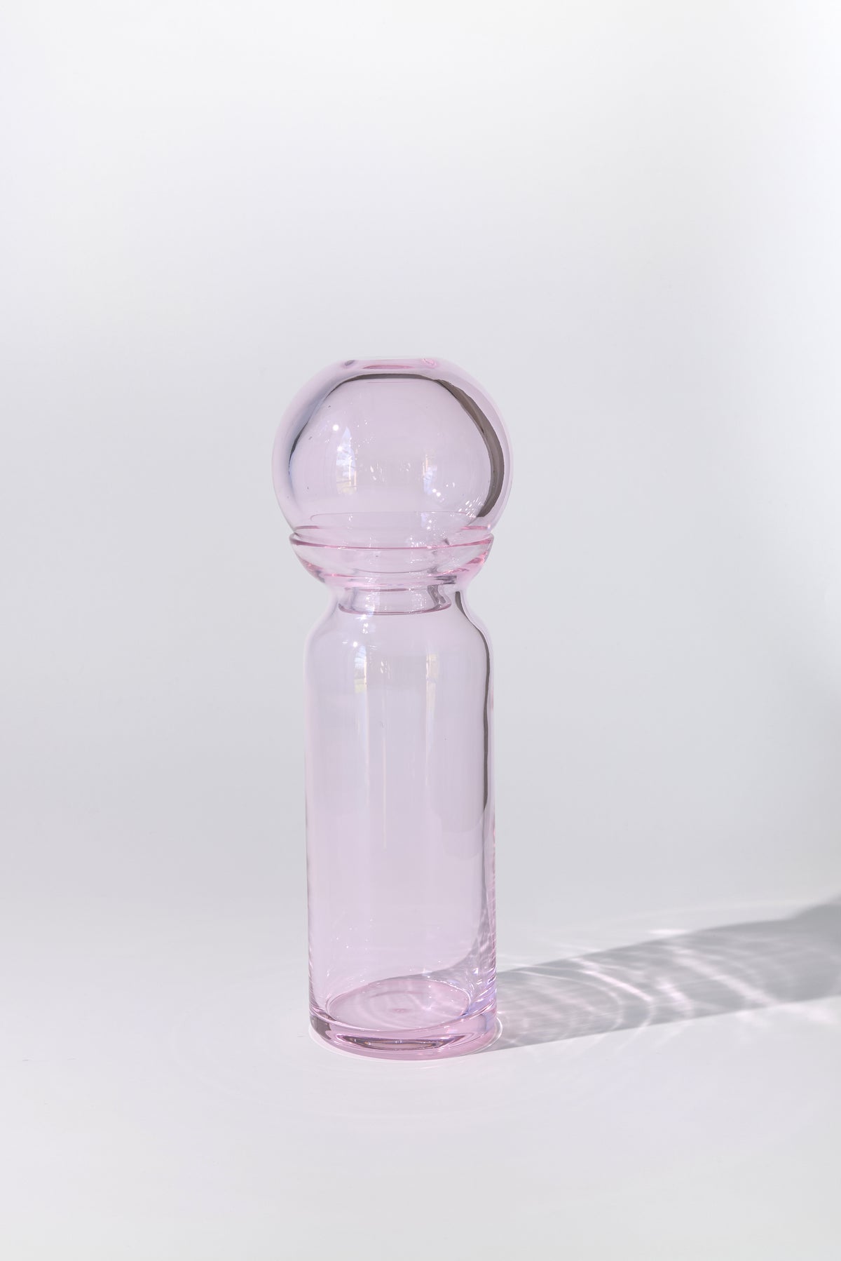 Licata — Vaso in Cristallo Soffiato a Mano, Due Pezzi, Rosa