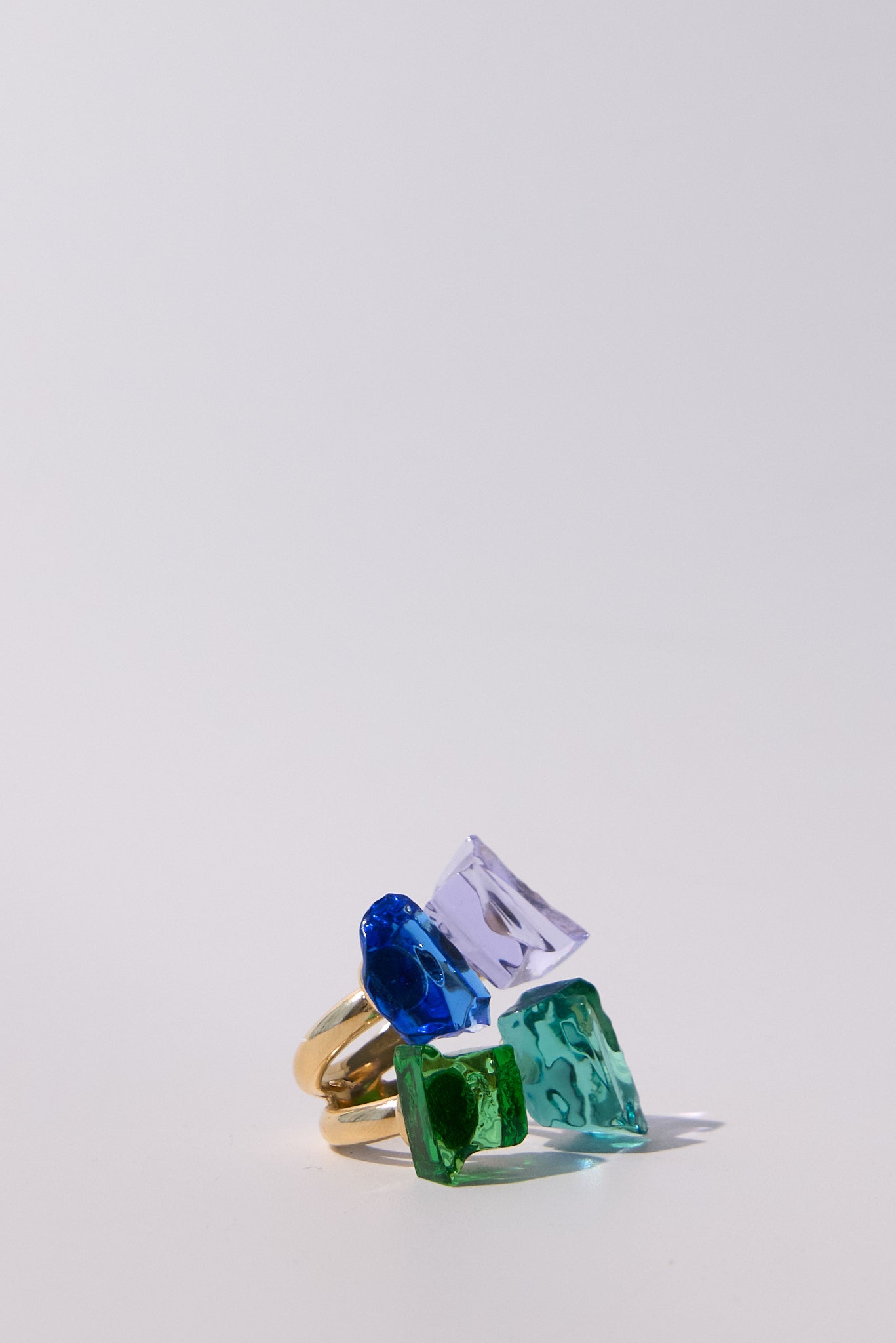 Costellazione — Hand-Forged Crystal Multi-Stone Ring, Gold