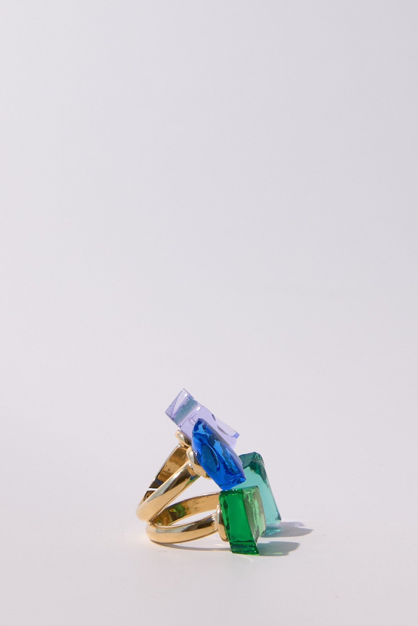 Costellazione — Hand-Forged Crystal Multi-Stone Ring, Gold