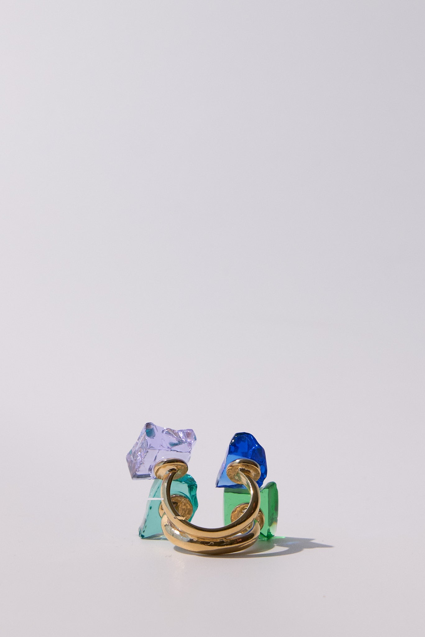 Costellazione — Hand-Forged Crystal Multi-Stone Ring, Gold