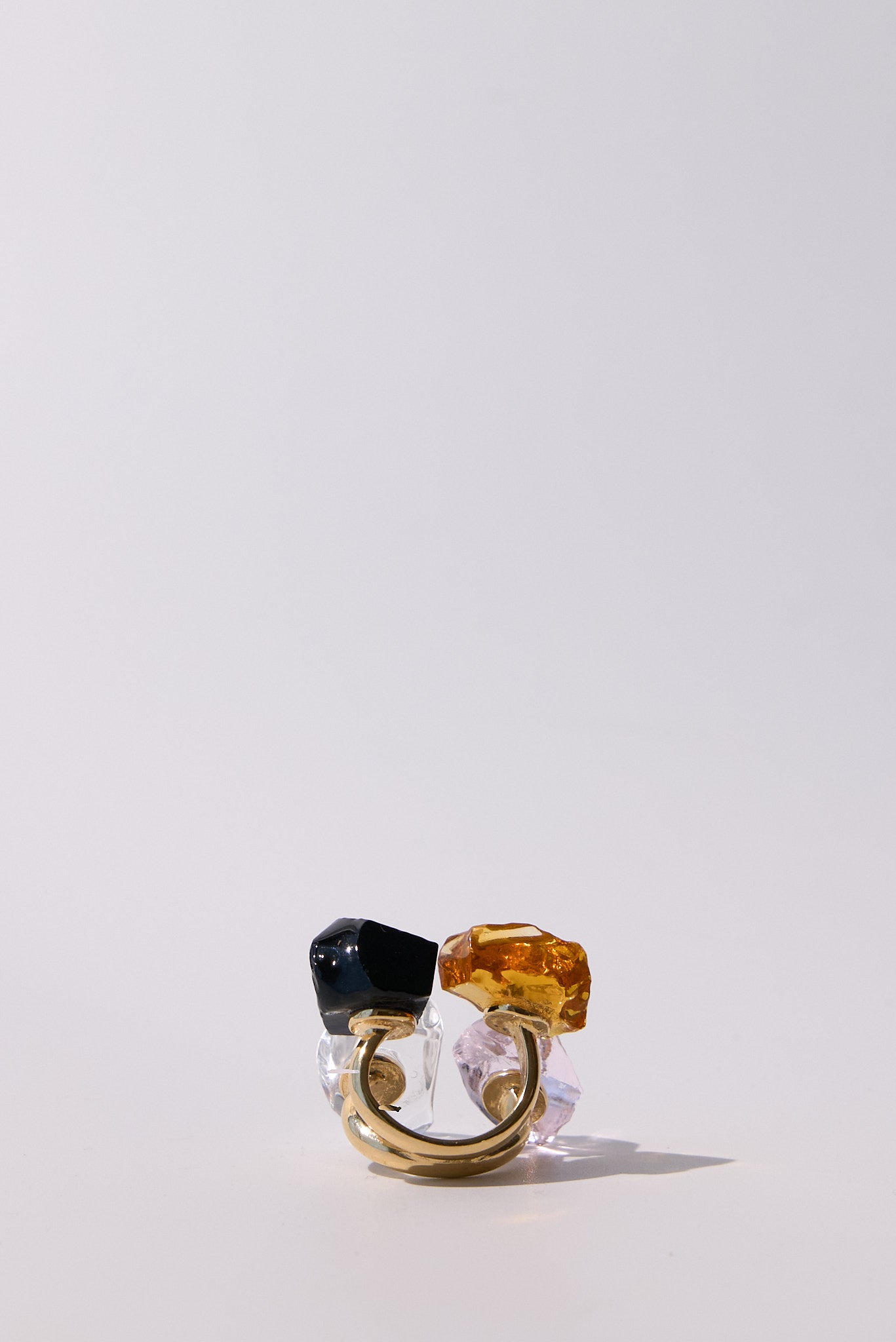 Costellazione — Hand-Forged Crystal Multi-Stone Ring, Gold