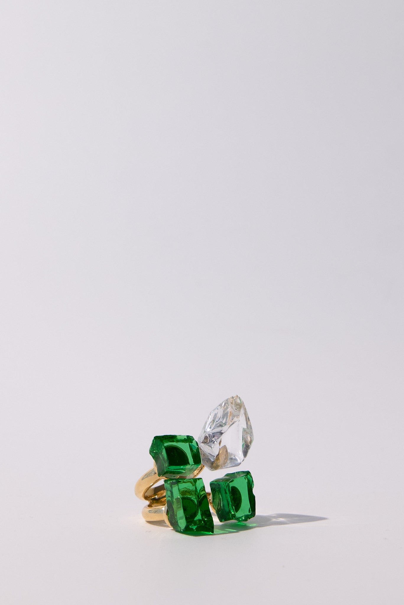 Costellazione — Hand-Forged Crystal Multi-Stone Ring, Gold