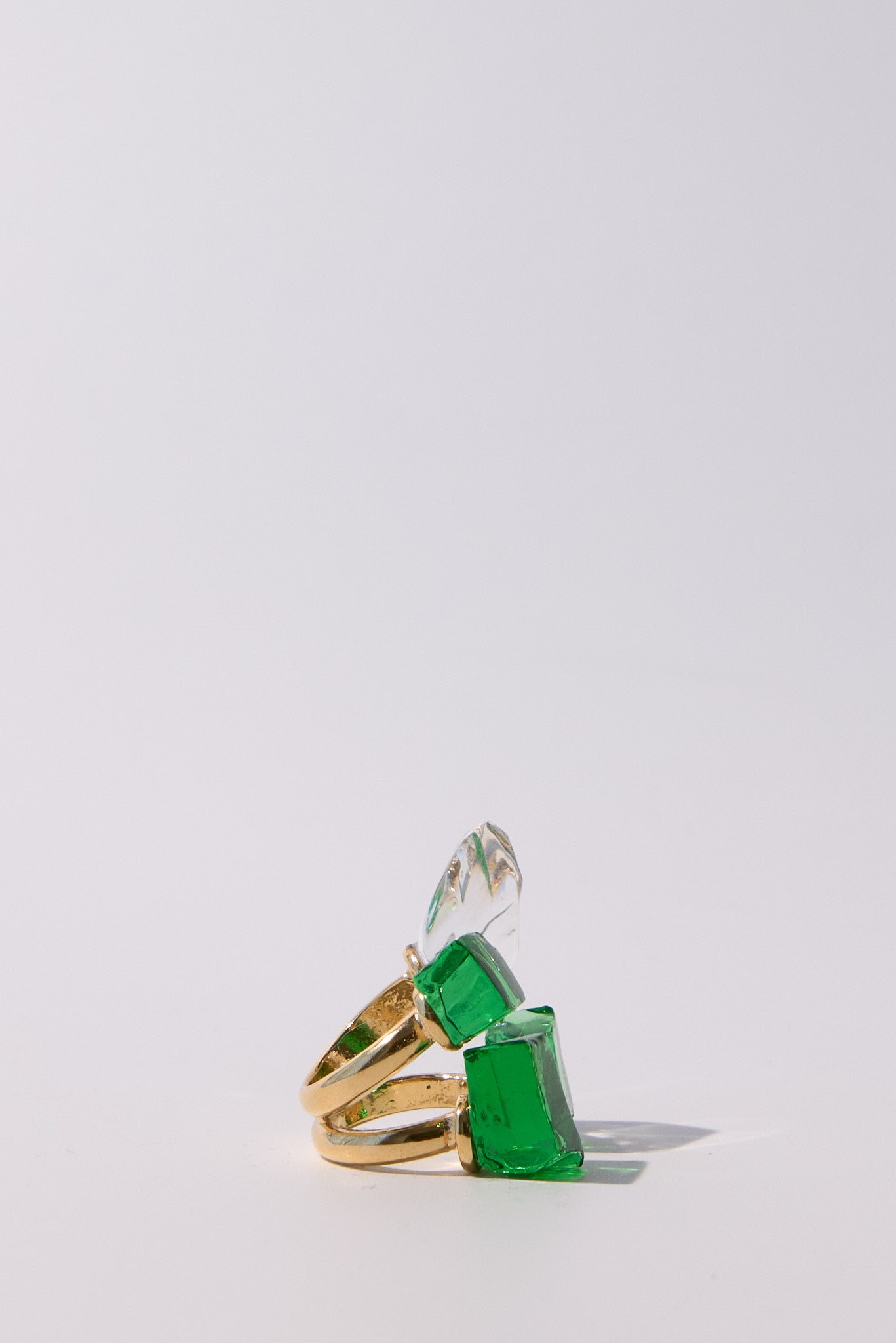 Costellazione — Hand-Forged Crystal Multi-Stone Ring, Gold