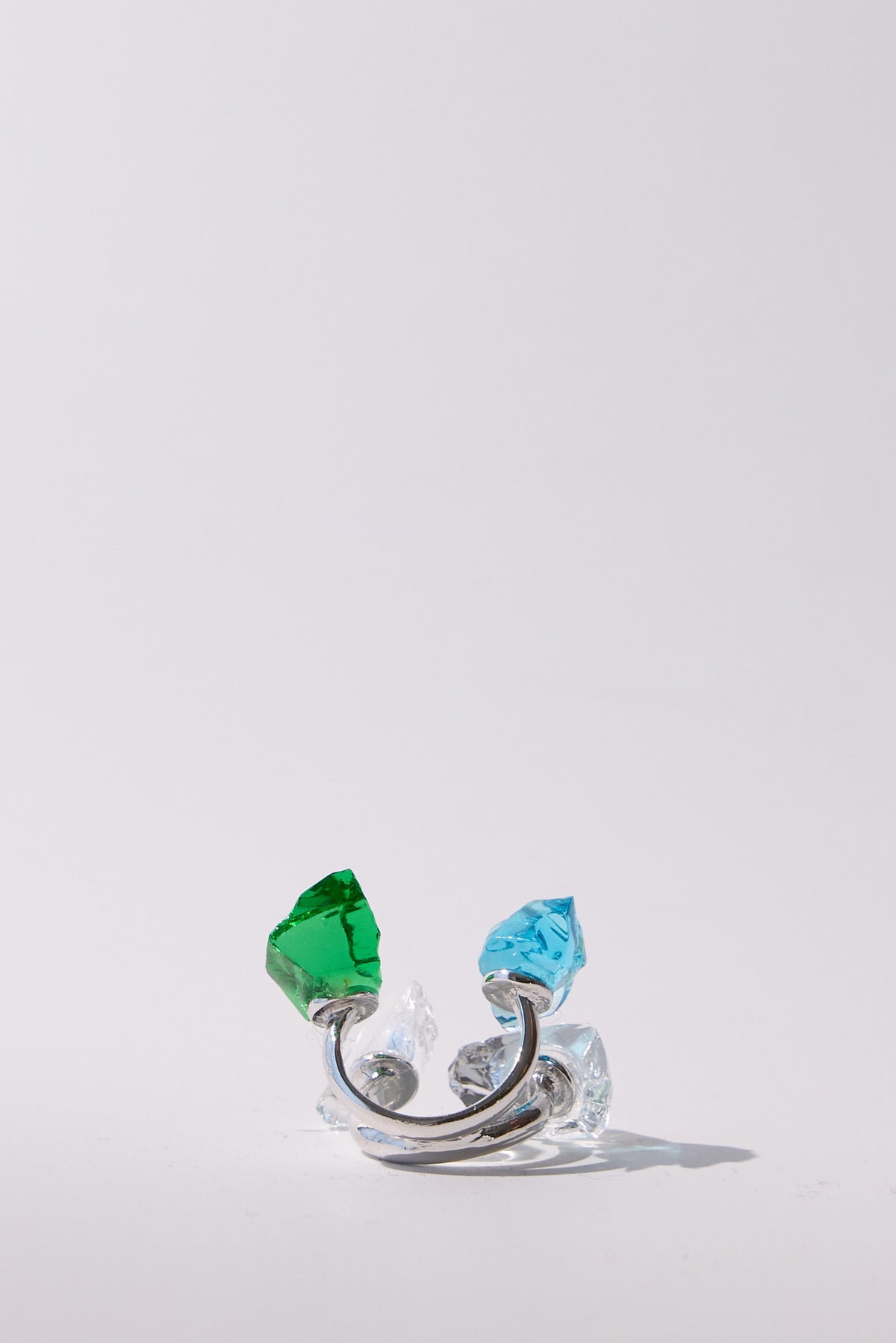Costellazione — Hand-Forged Crystal Multi-Stone Ring, Rhodium