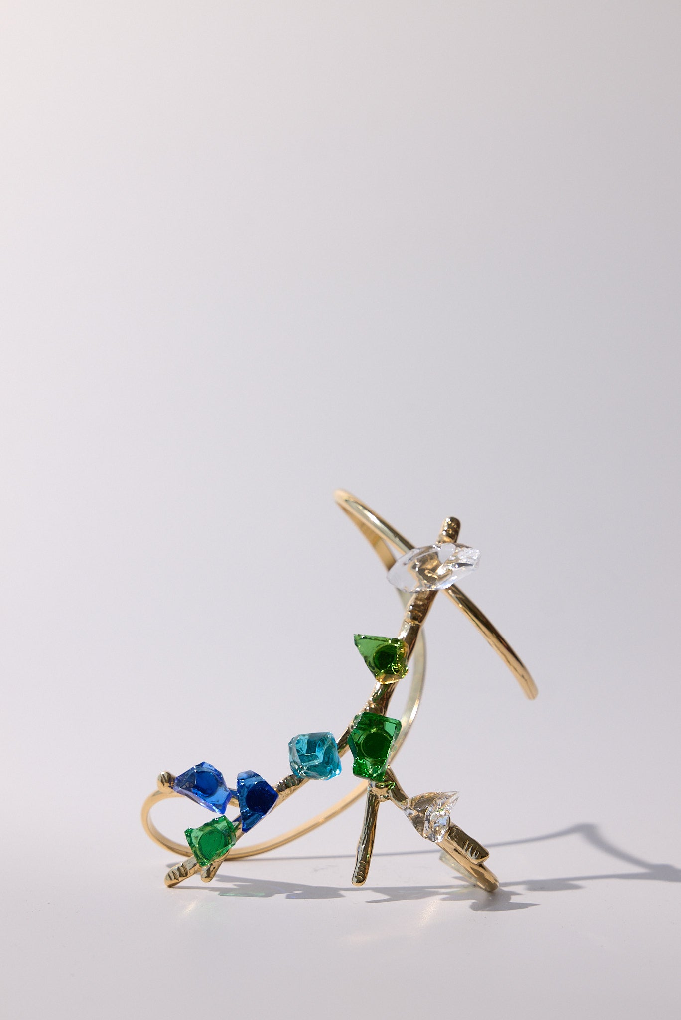 Andromeda — Hand-Forged Crystal Bracelet, Gold
