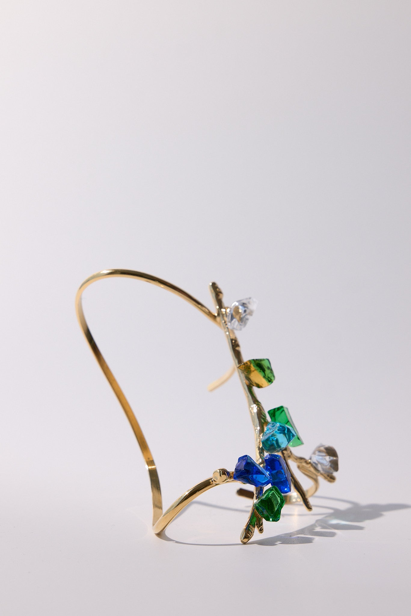 Andromeda — Hand-Forged Crystal Bracelet, Gold