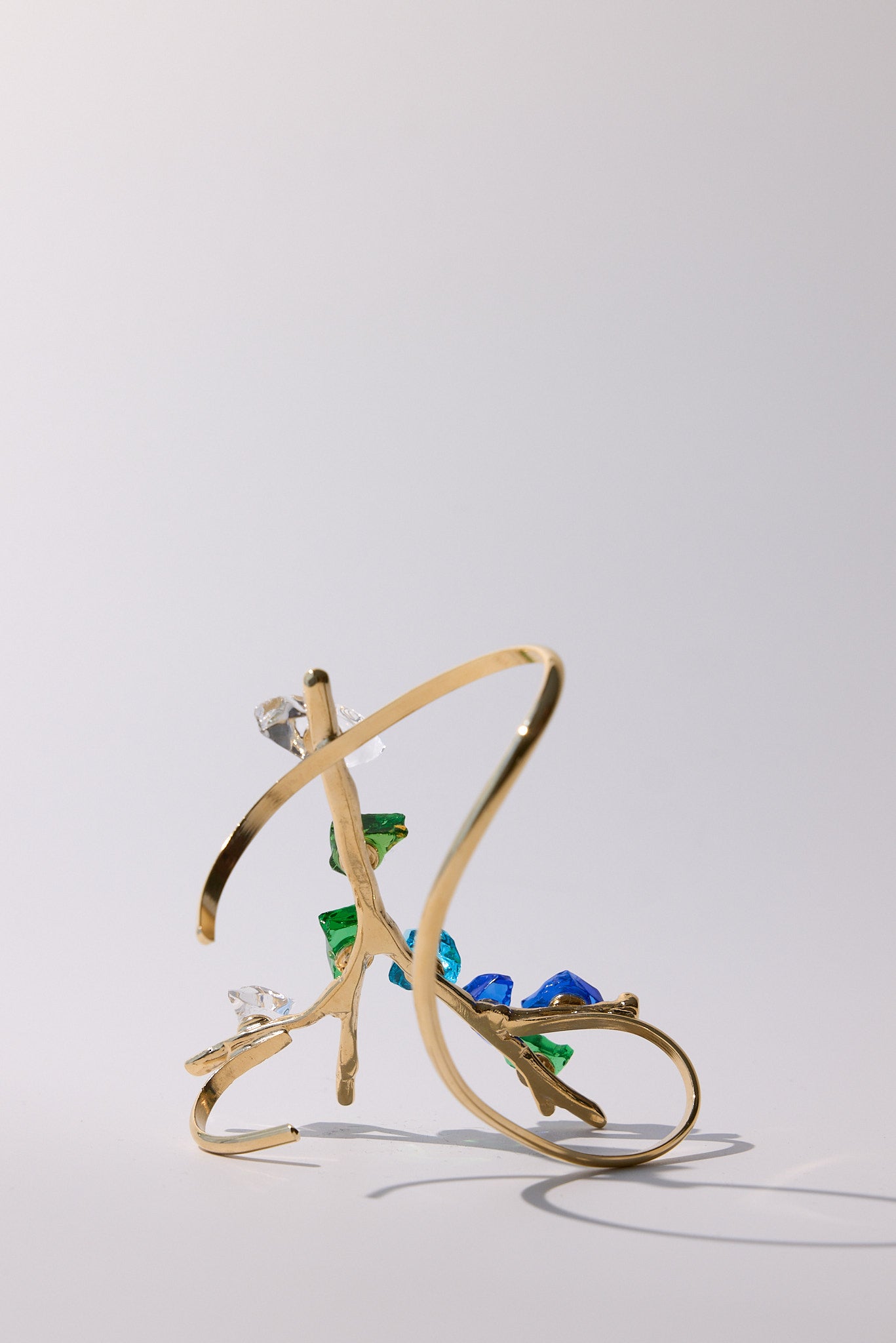 Andromeda — Hand-Forged Crystal Bracelet, Gold