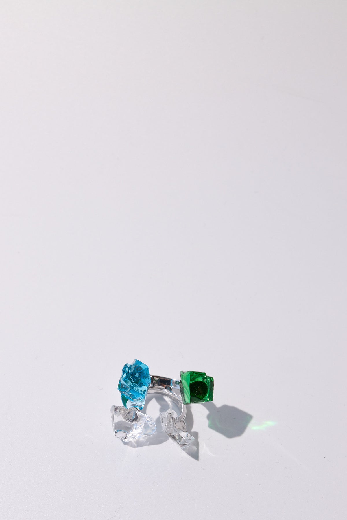 Costellazione — Hand-Forged Crystal Multi-Stone Ring, Rhodium