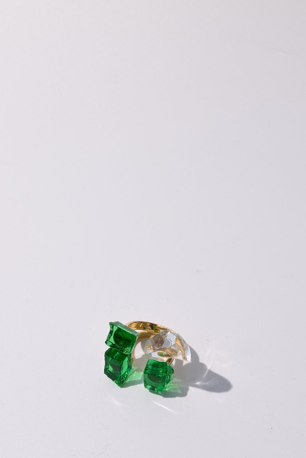 Costellazione — Hand-Forged Crystal Multi-Stone Ring, Gold