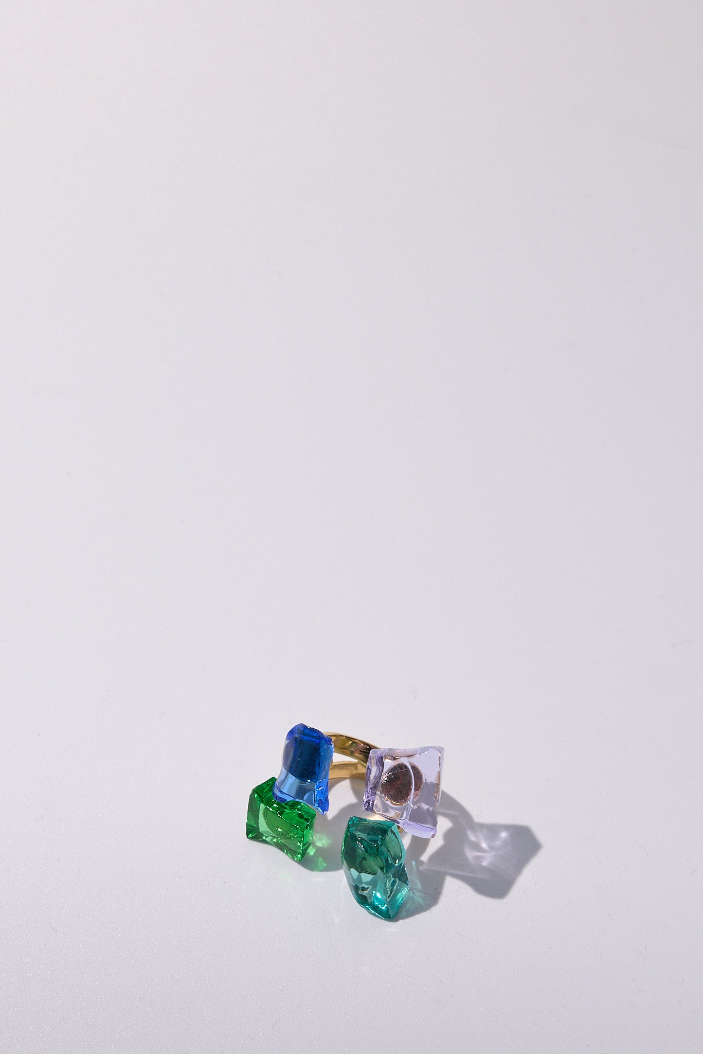 Costellazione — Hand-Forged Crystal Multi-Stone Ring, Gold