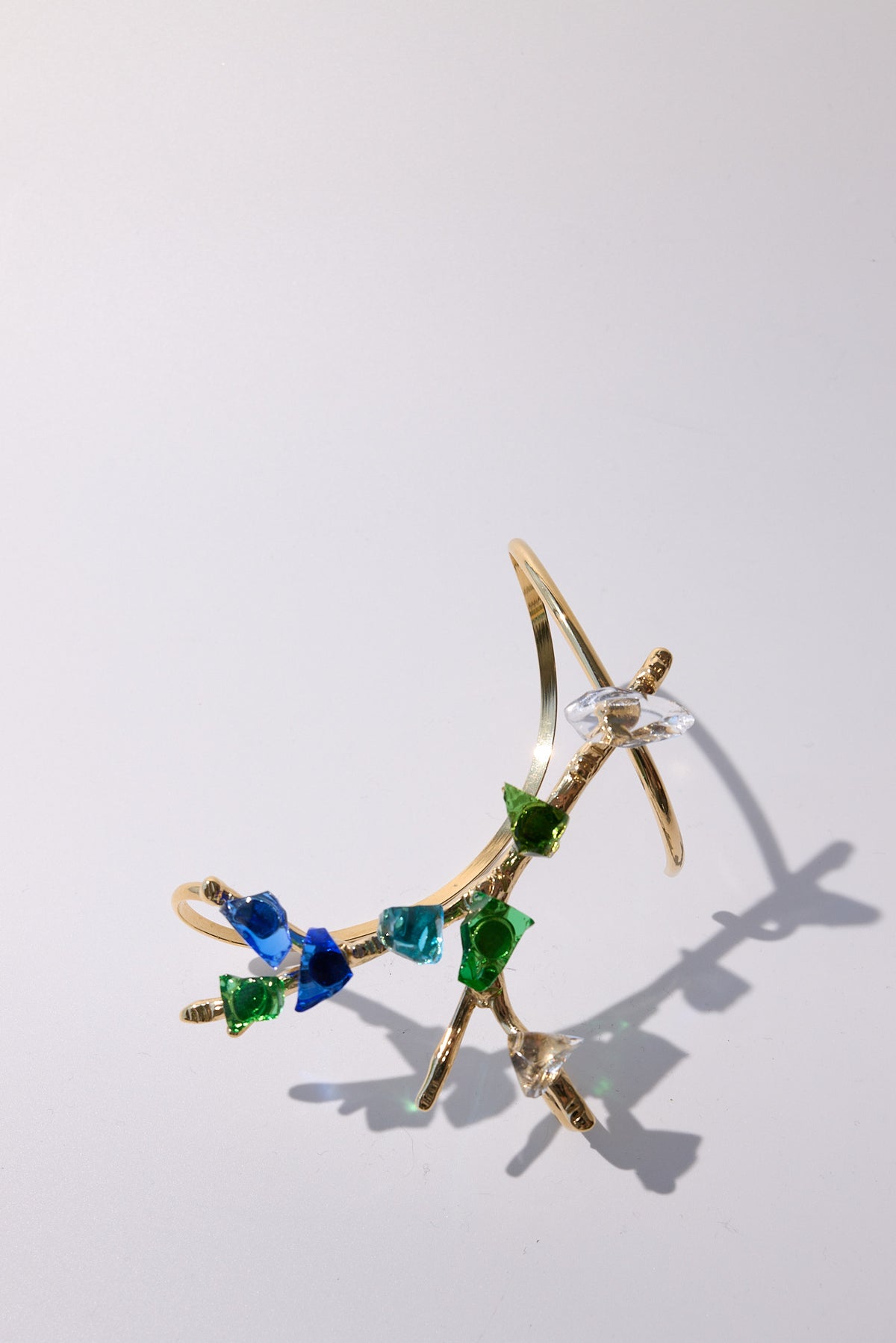 Andromeda — Hand-Forged Crystal Bracelet, Gold