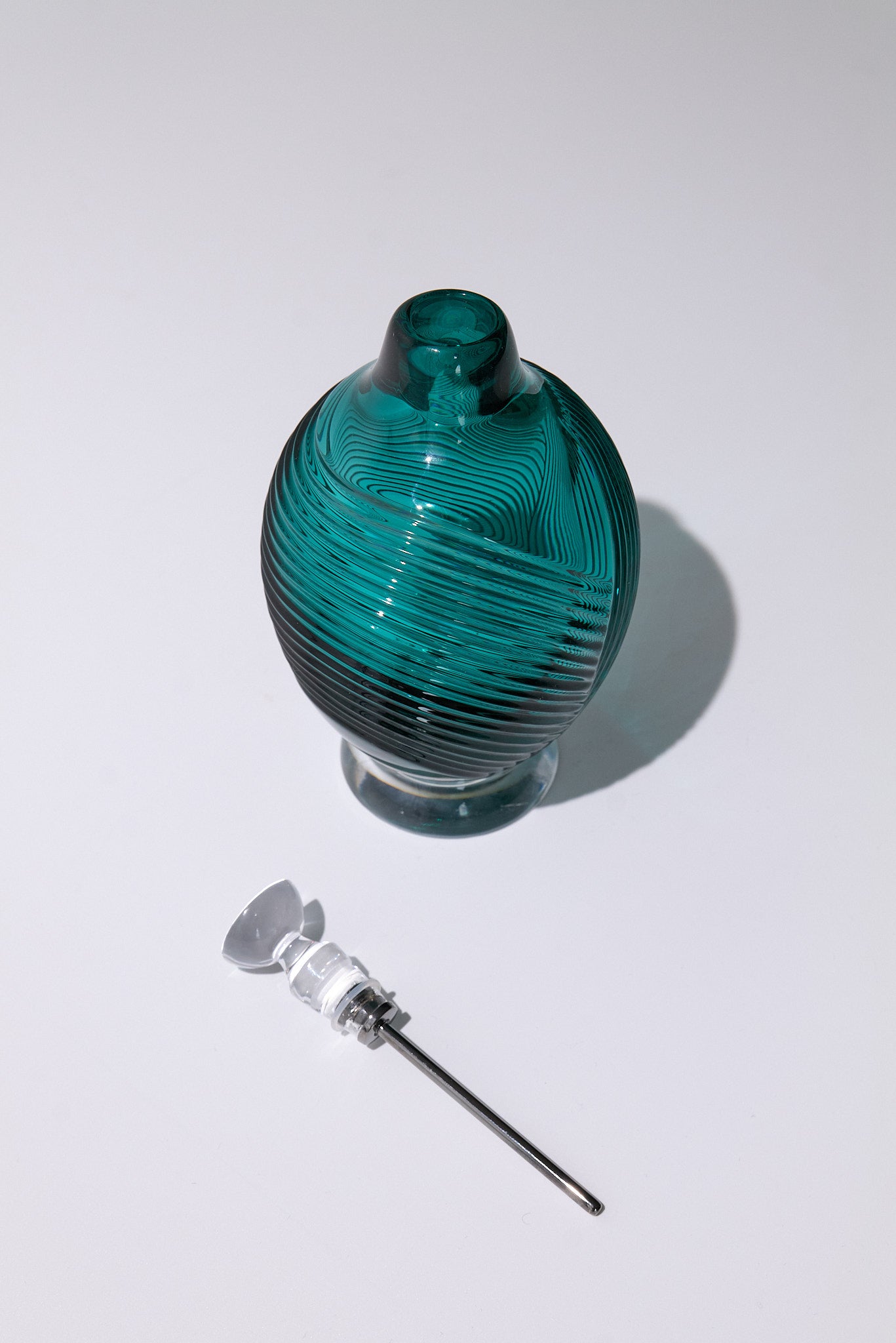 Cor — Crystal Perfume Bottle, Blue Teal
