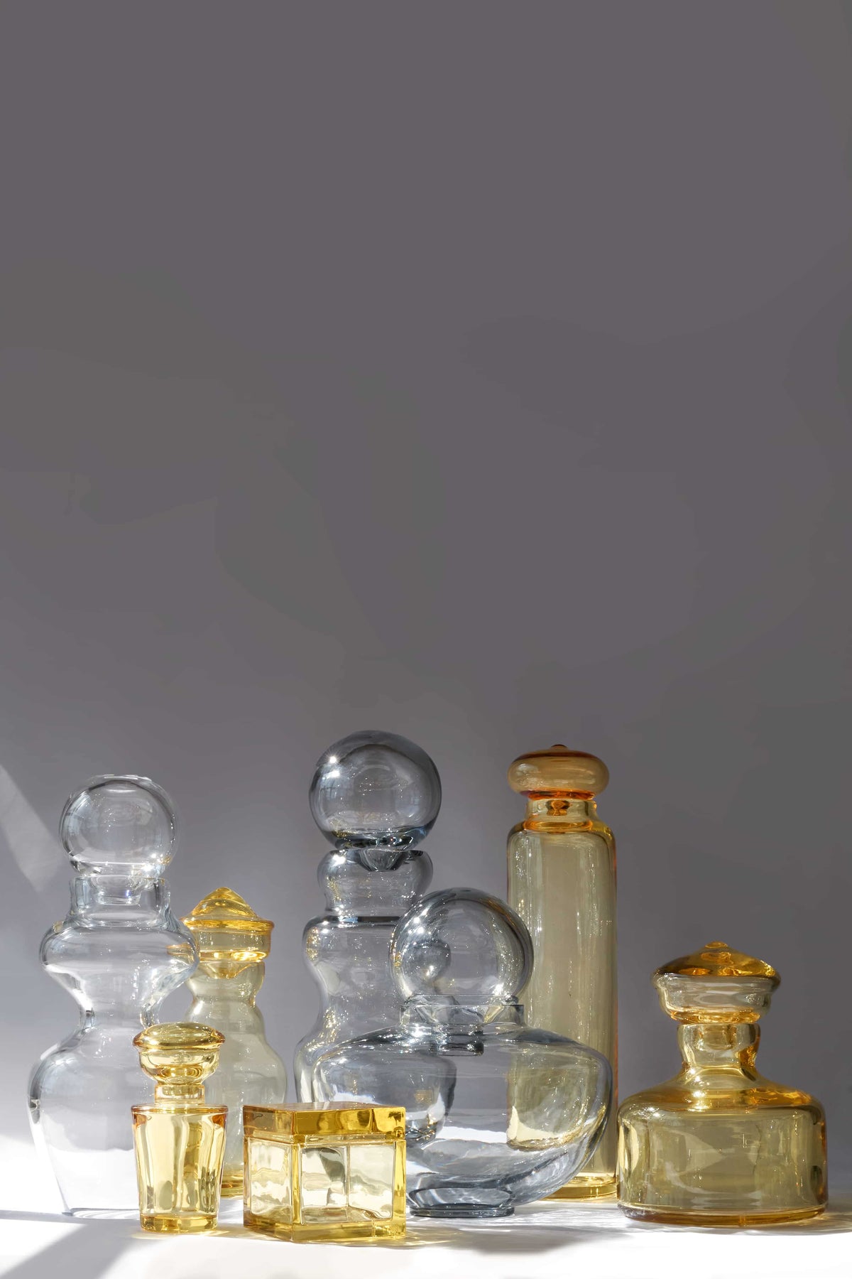 Solana — Vaso in Cristallo Soffiato a Mano, Grigio