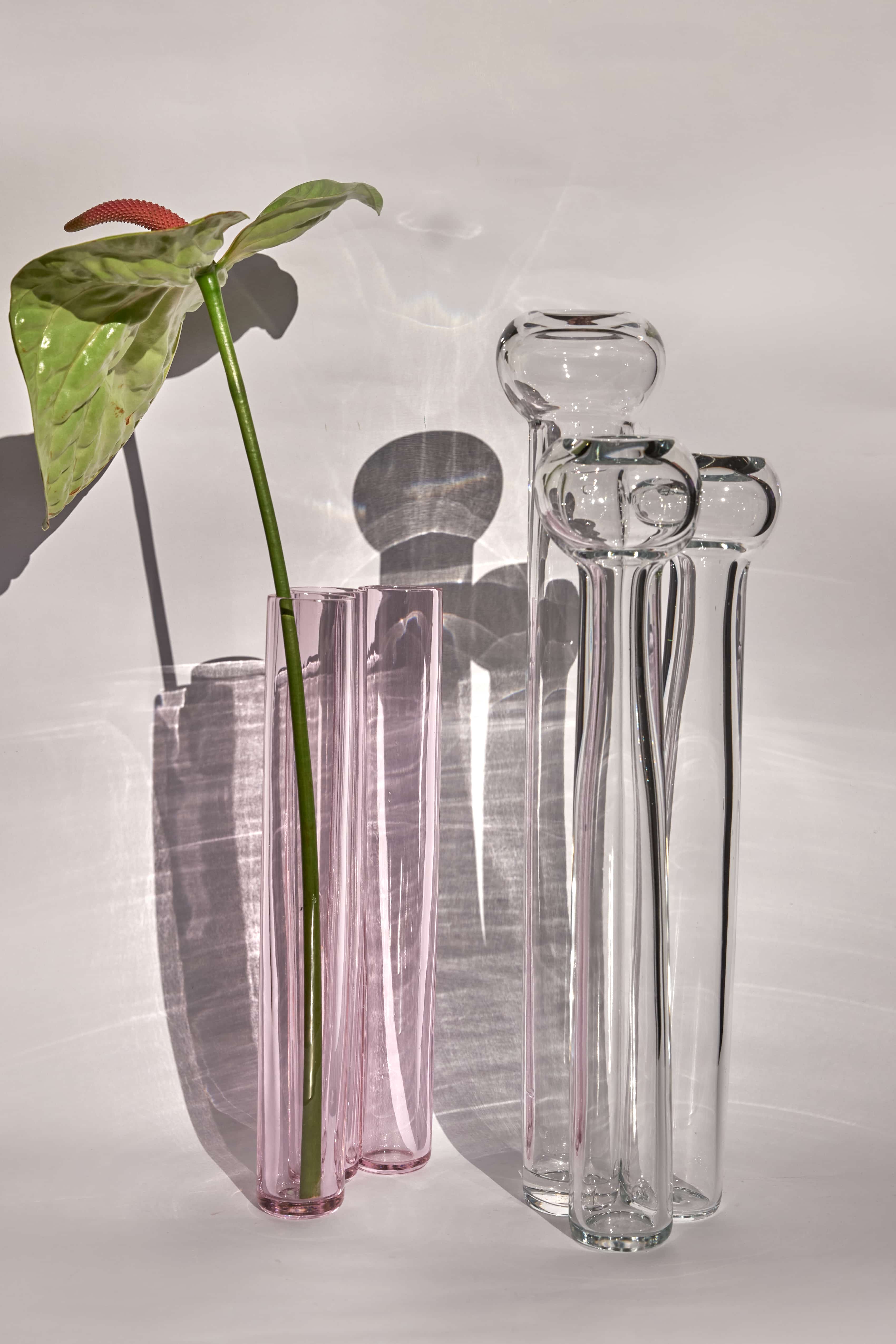 Corallo n°7 — Hand-Blown Crystal Tubular Vase