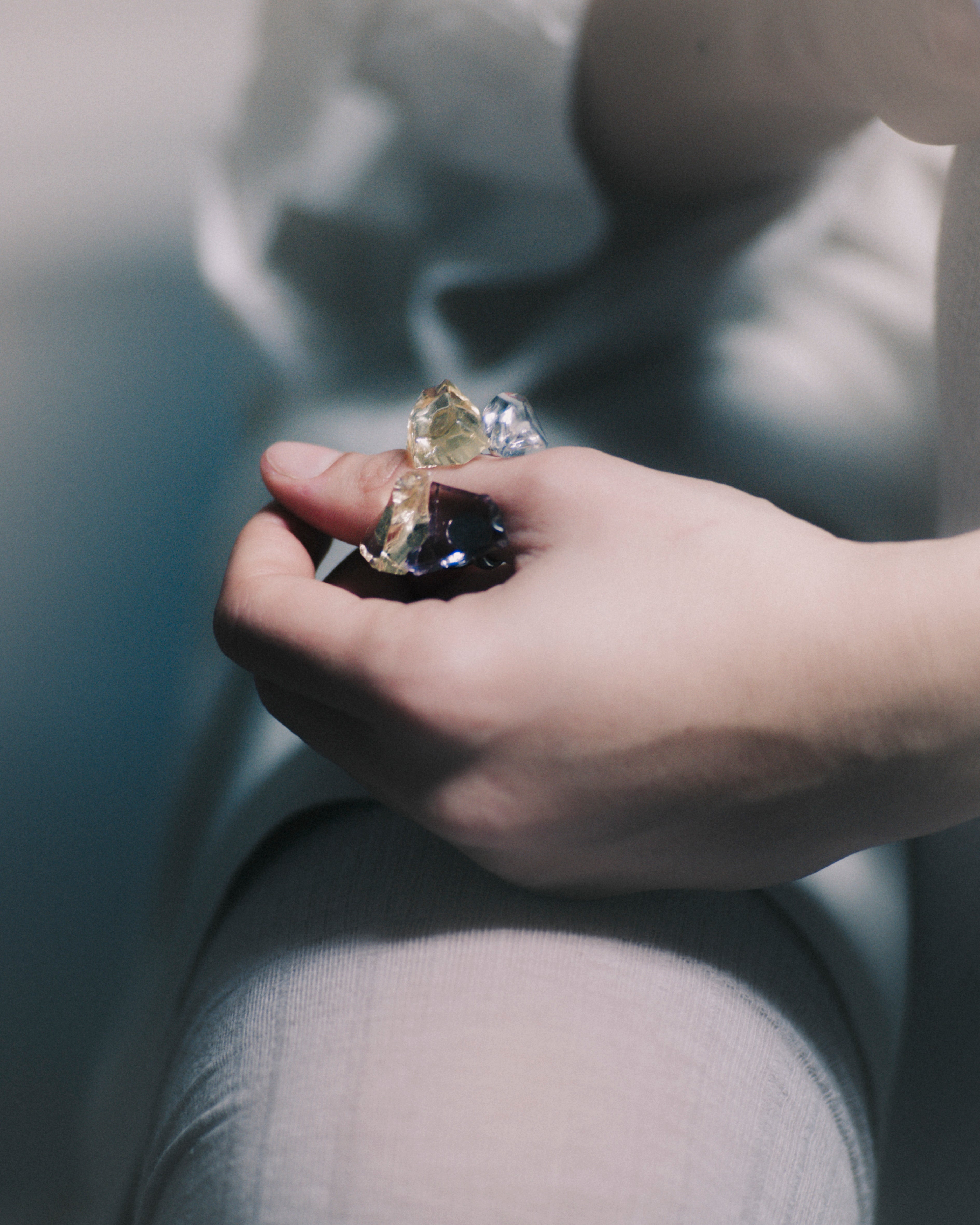 Costellazione — Hand-Forged Crystal Multi-Stone Ring, Gold