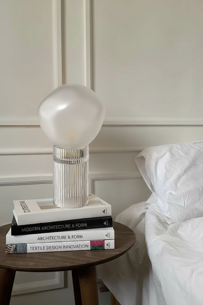 Nina Clear + Nuvola Iced Clear — Crystal Table Lamp
