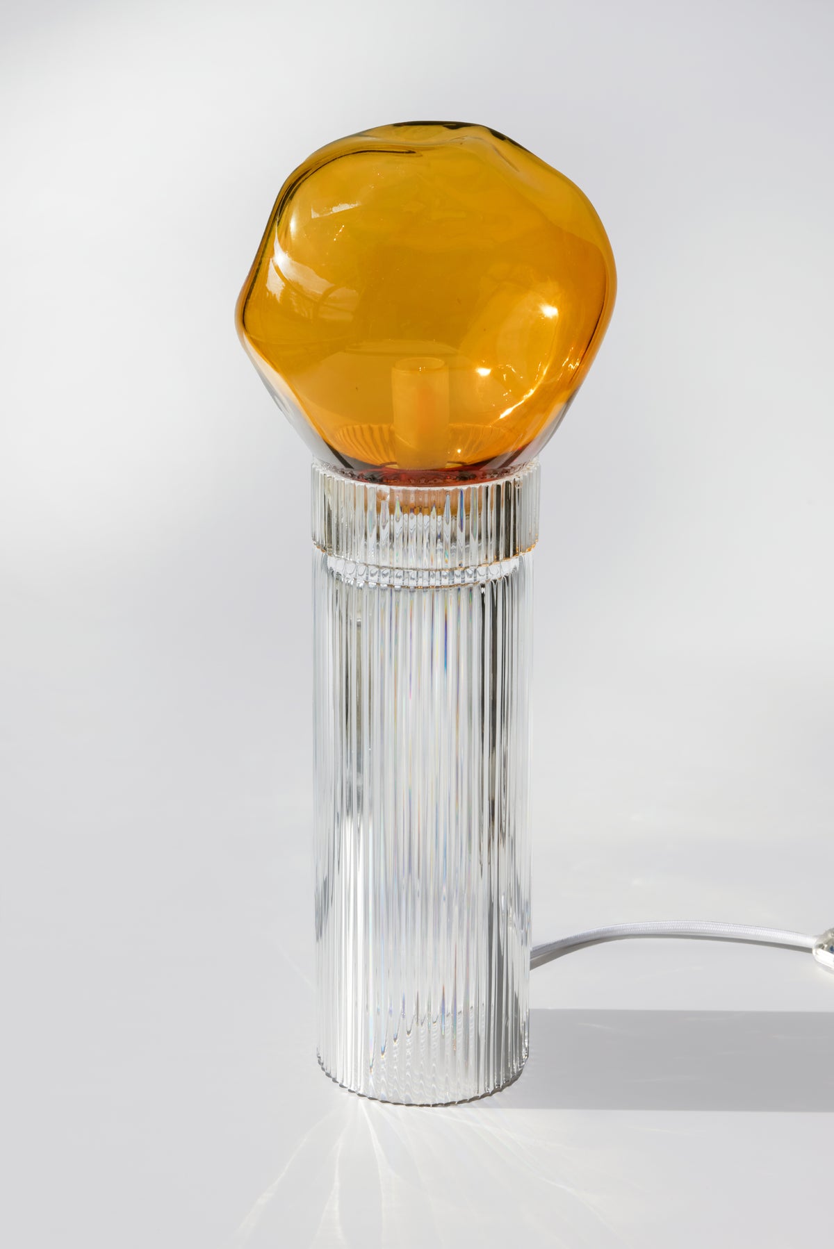 Onna Clear + Nuvola Amber — Crystal Table Lamp