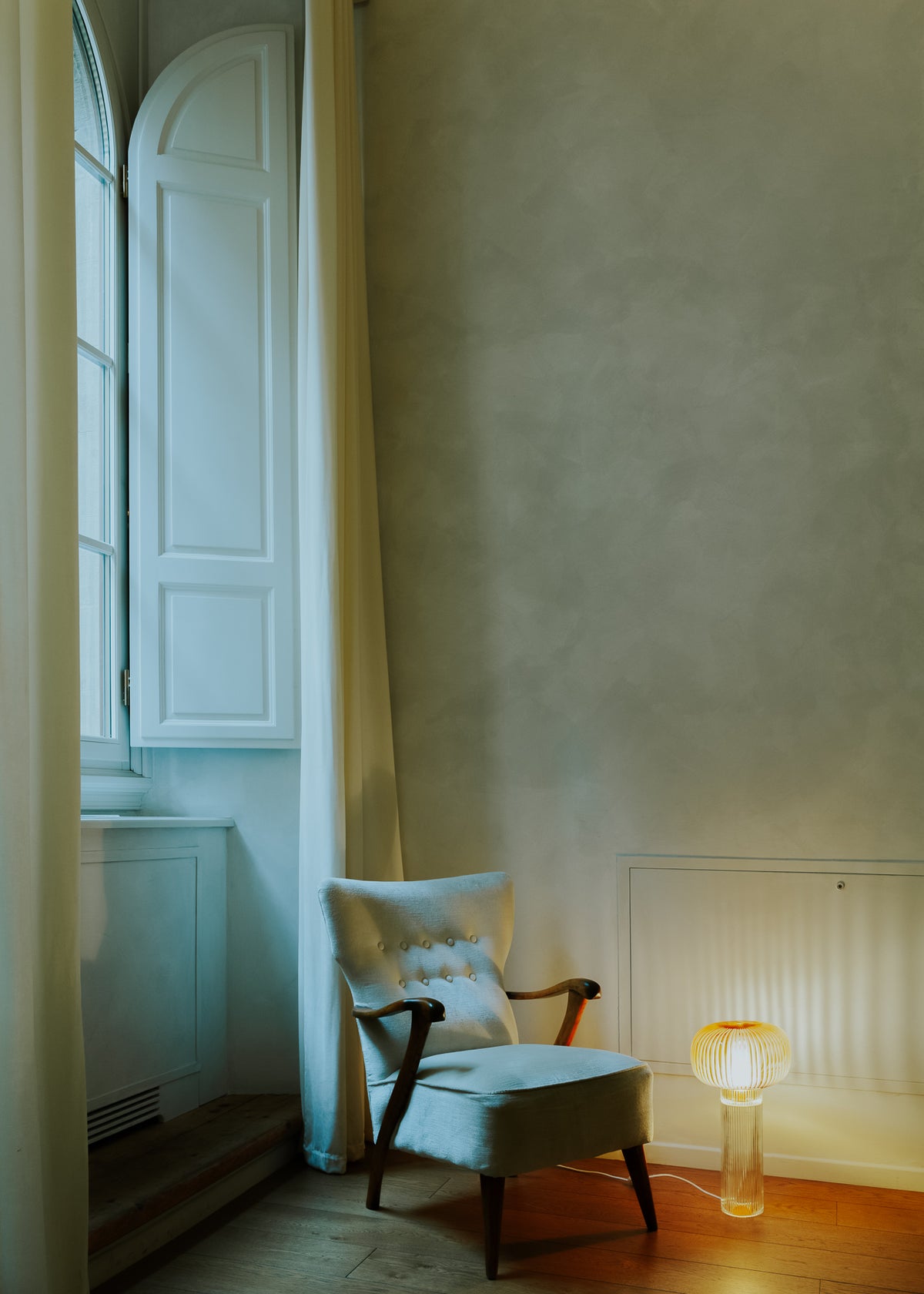 Onna Clear + Grande Amber — Lampada da Tavolo in Cristallo