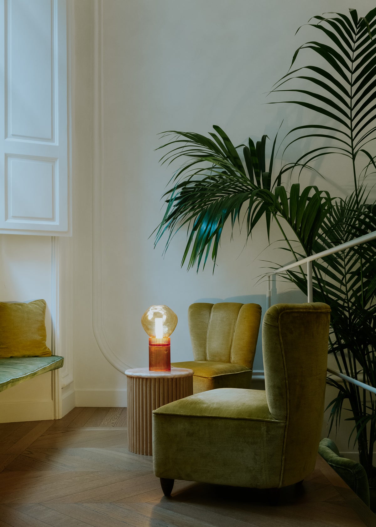 Nina Clear + Nuvola Amber — Crystal Table Lamp