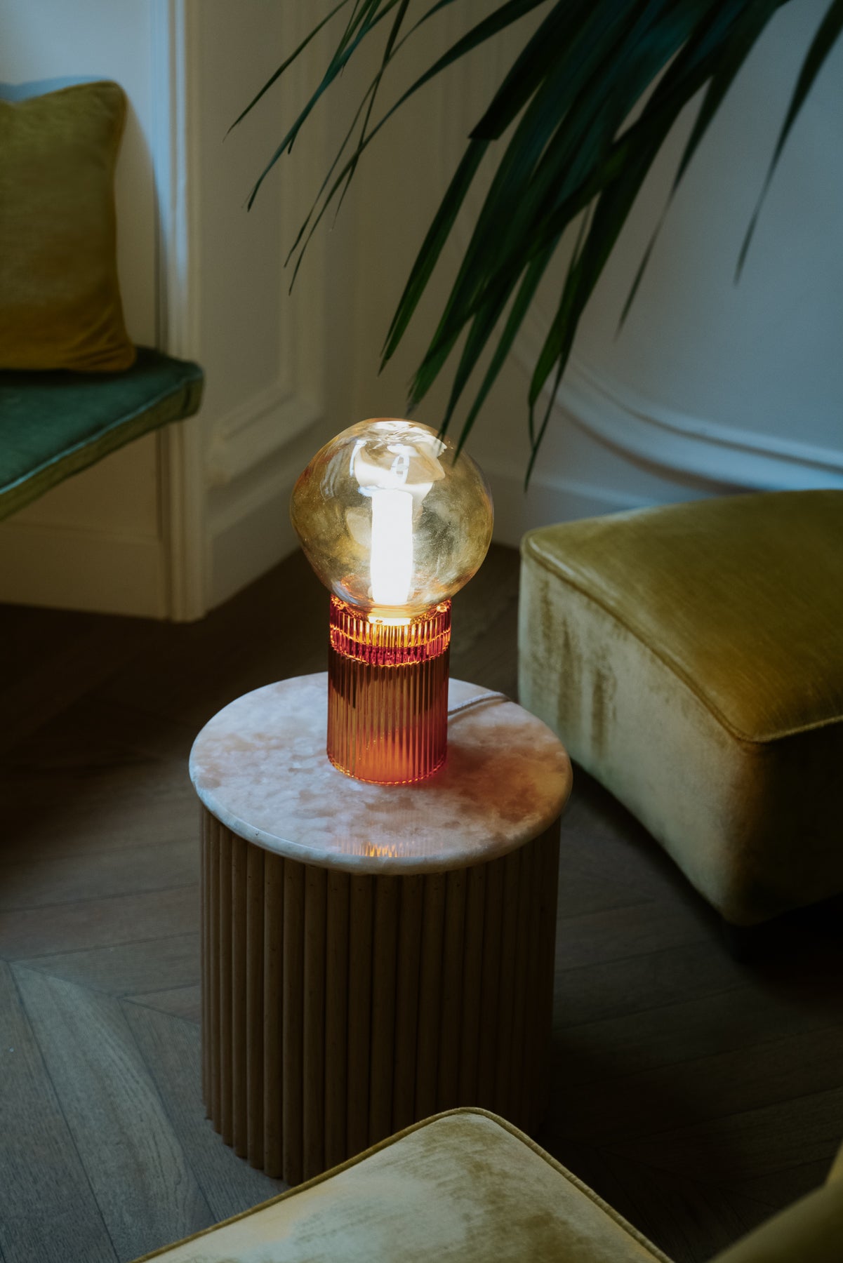 Nina Amber + Nuvola Amber — Lampada da Tavolo in Cristallo
