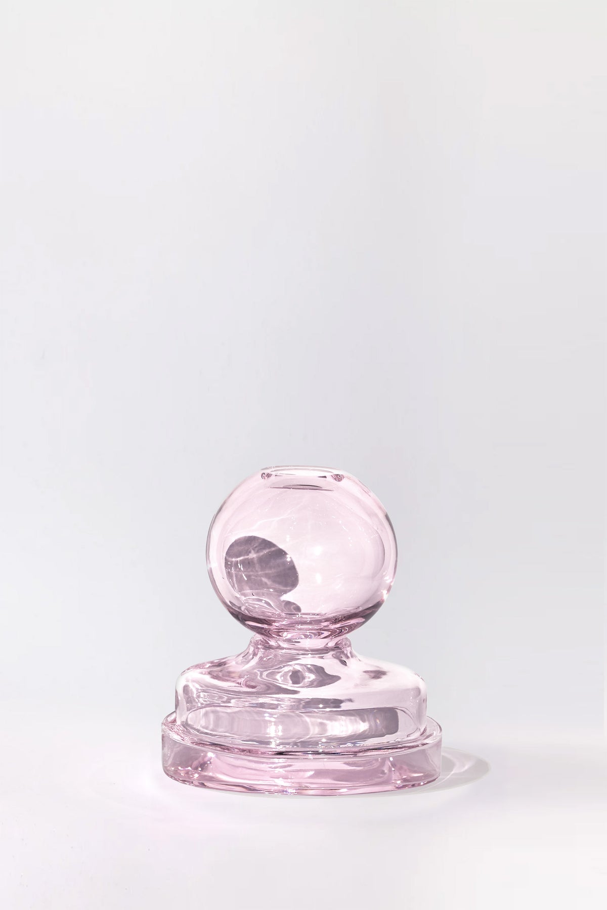 Asinara Handmade Crystal Vase — Pink