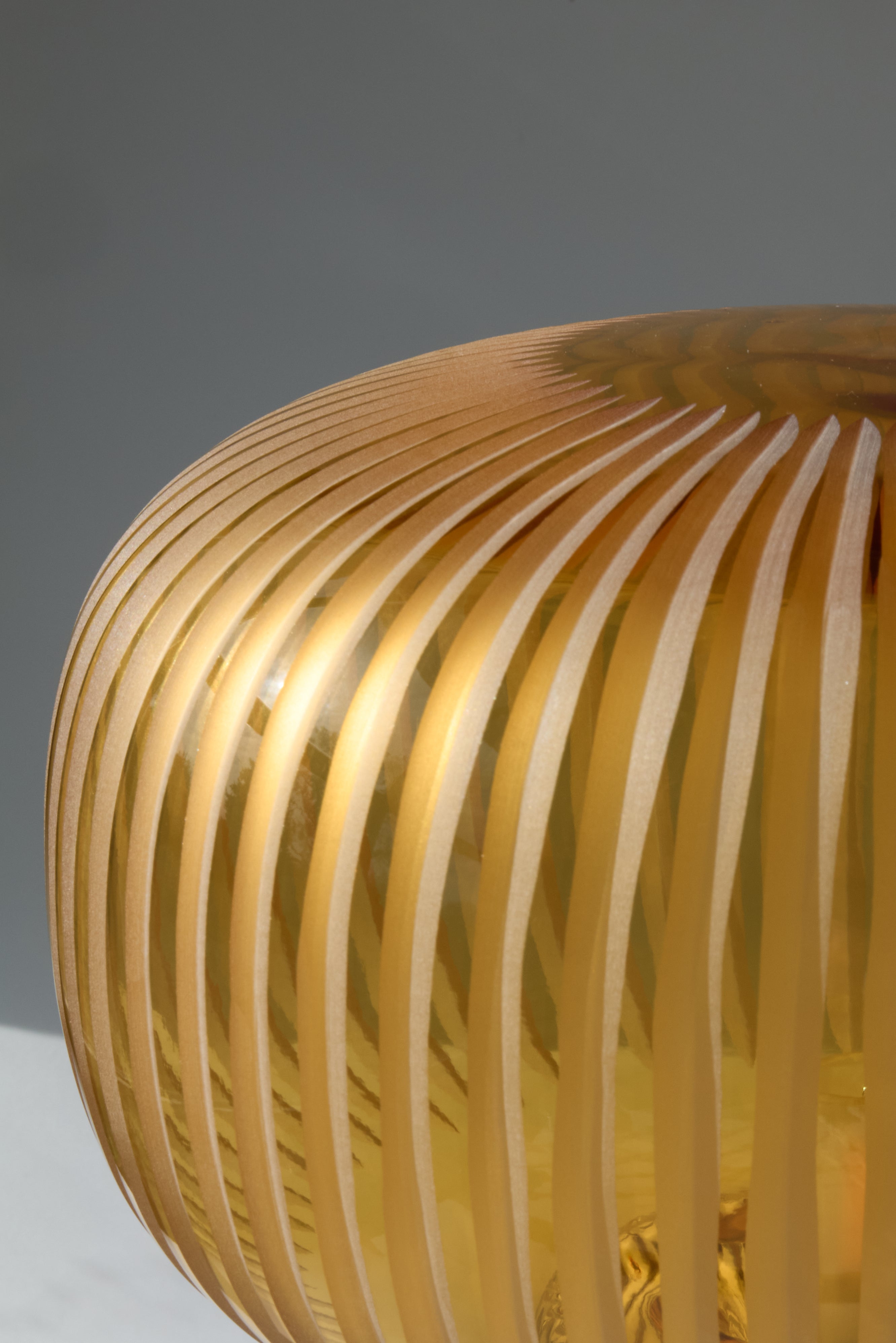 Onna Clear + Grande Amber — Lampada da Tavolo in Cristallo