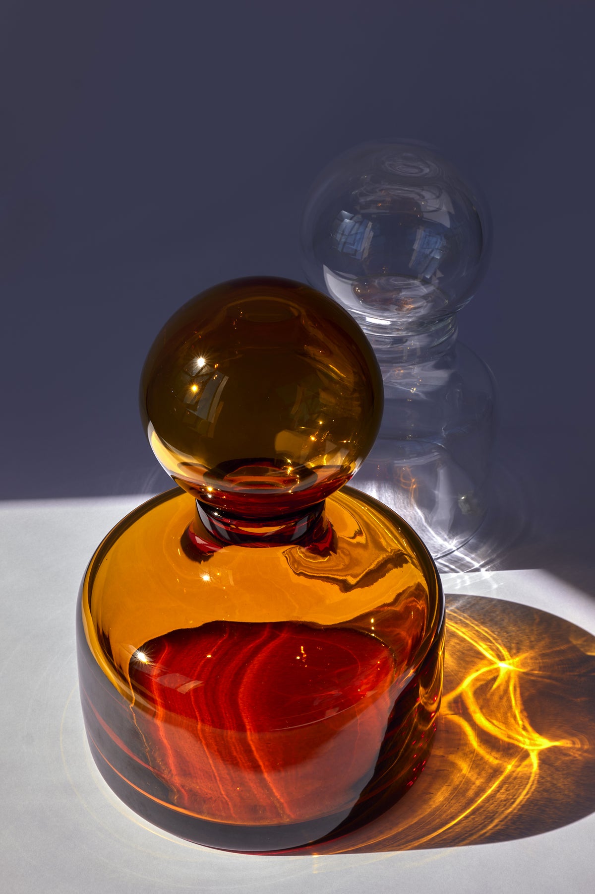 Cefalù Crystal Vase — Amber